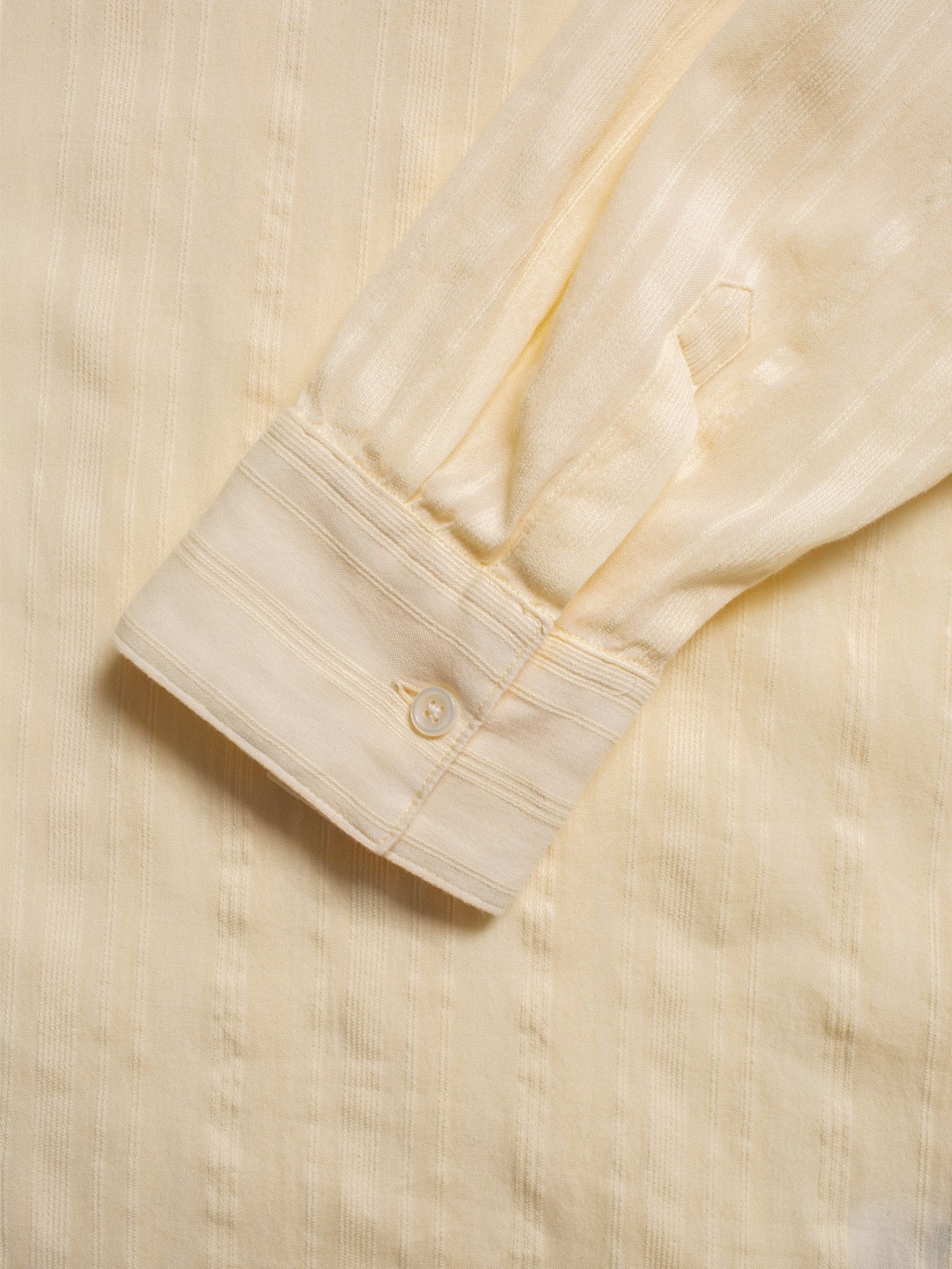 Chemise ample en coton bio | Écrue rayée "monica cotton shirt citra"