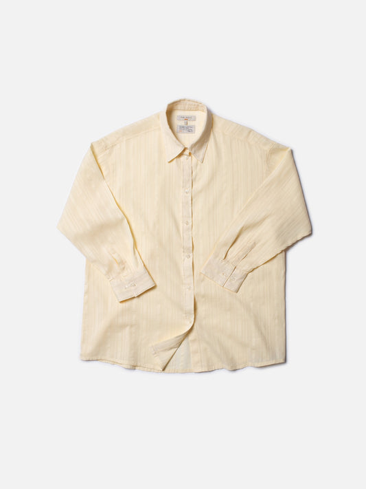 Chemise ample en coton bio | Écrue rayée "monica cotton shirt citra"