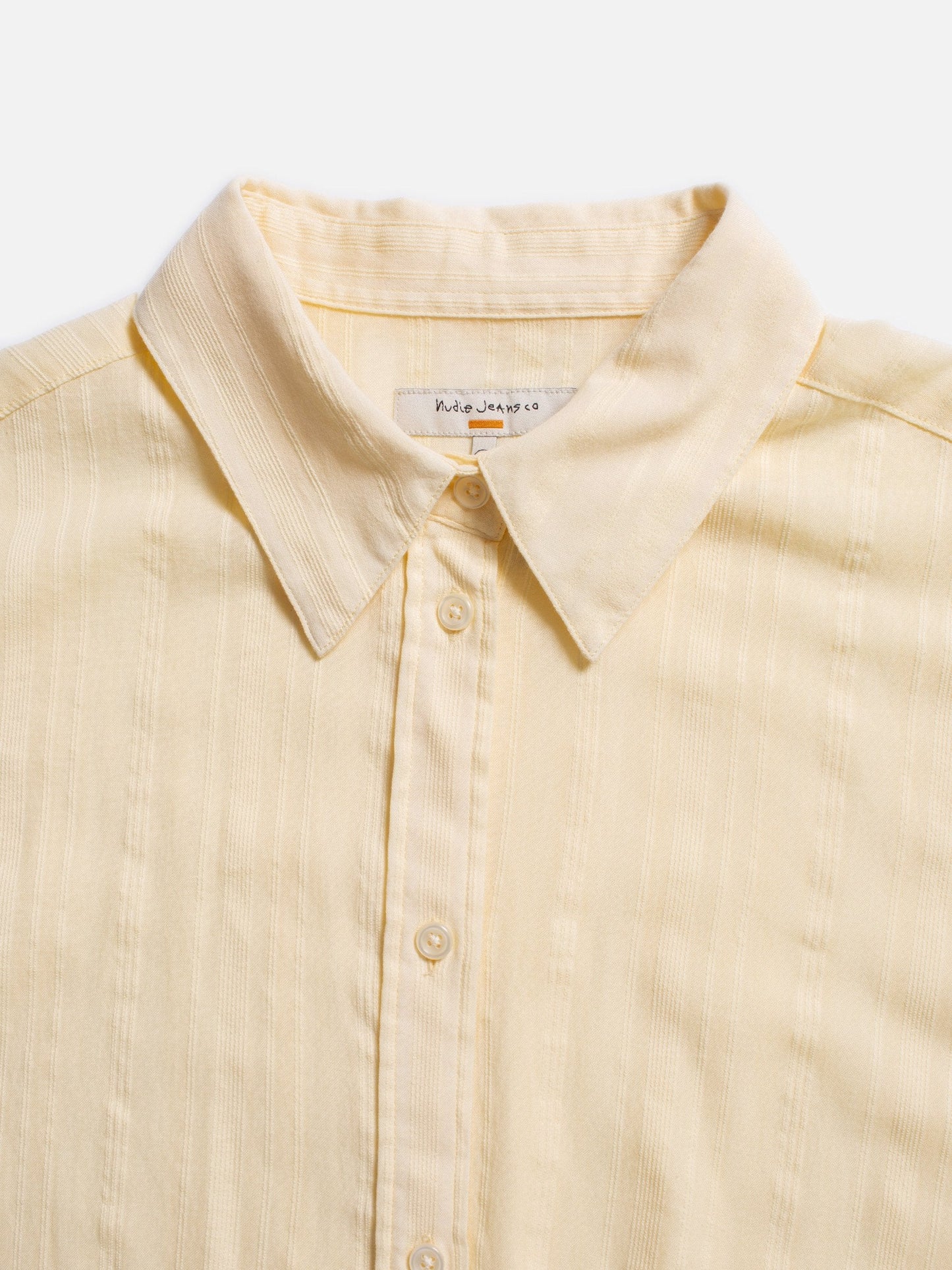 Chemise ample en coton bio | Écrue rayée "monica cotton shirt citra"