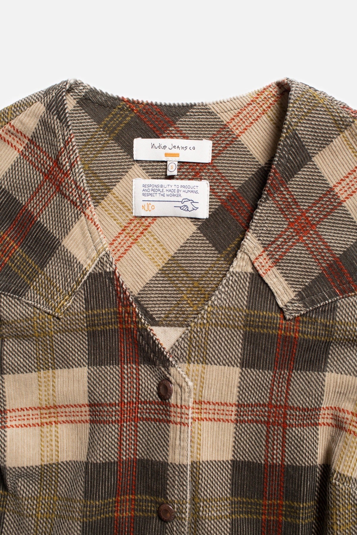 Robe en velours côtelé de coton bio | Carreaux tartan "my corduroy dress multi"