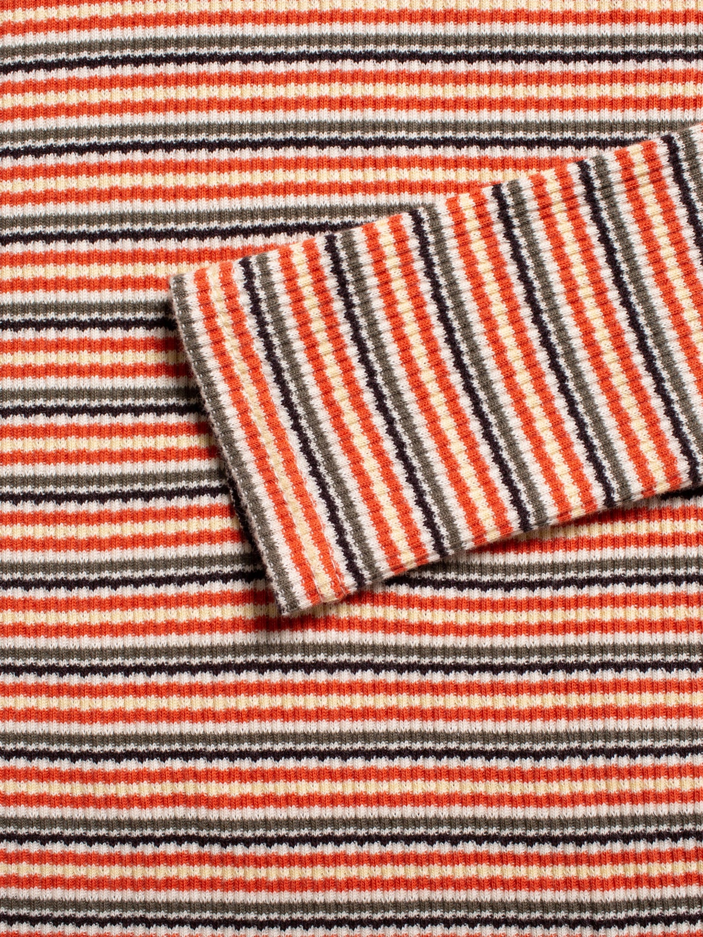 T-shirt manches longues en coton bio | Multicolore "jessy striped rib ls t-shirt"