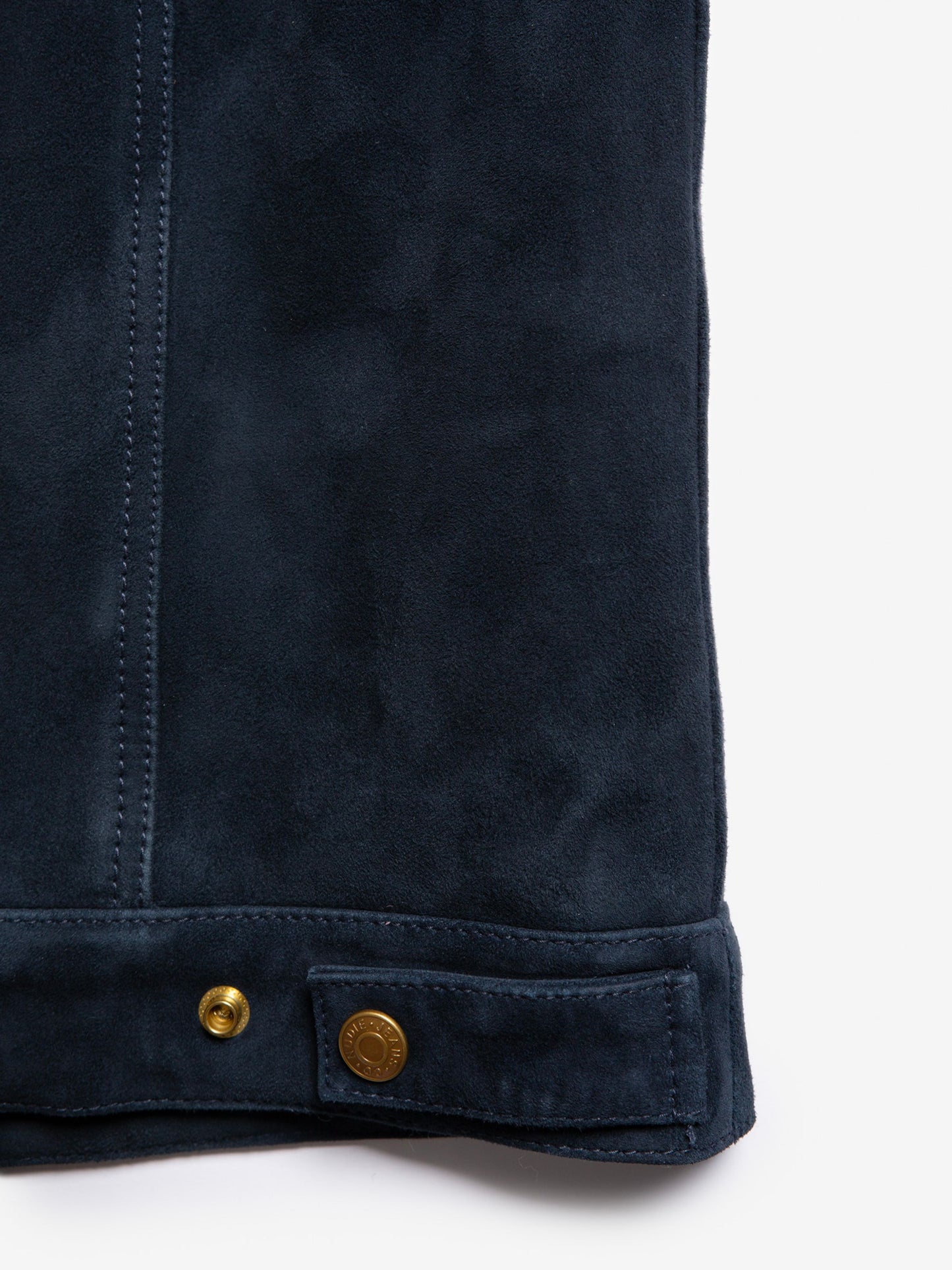 Blouson en cuir nubuck tannage végétal | marine "robby nubuck jacket navy"