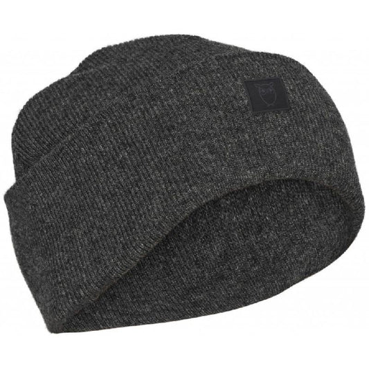Bonnet gris chiné en laine bio - LEAF