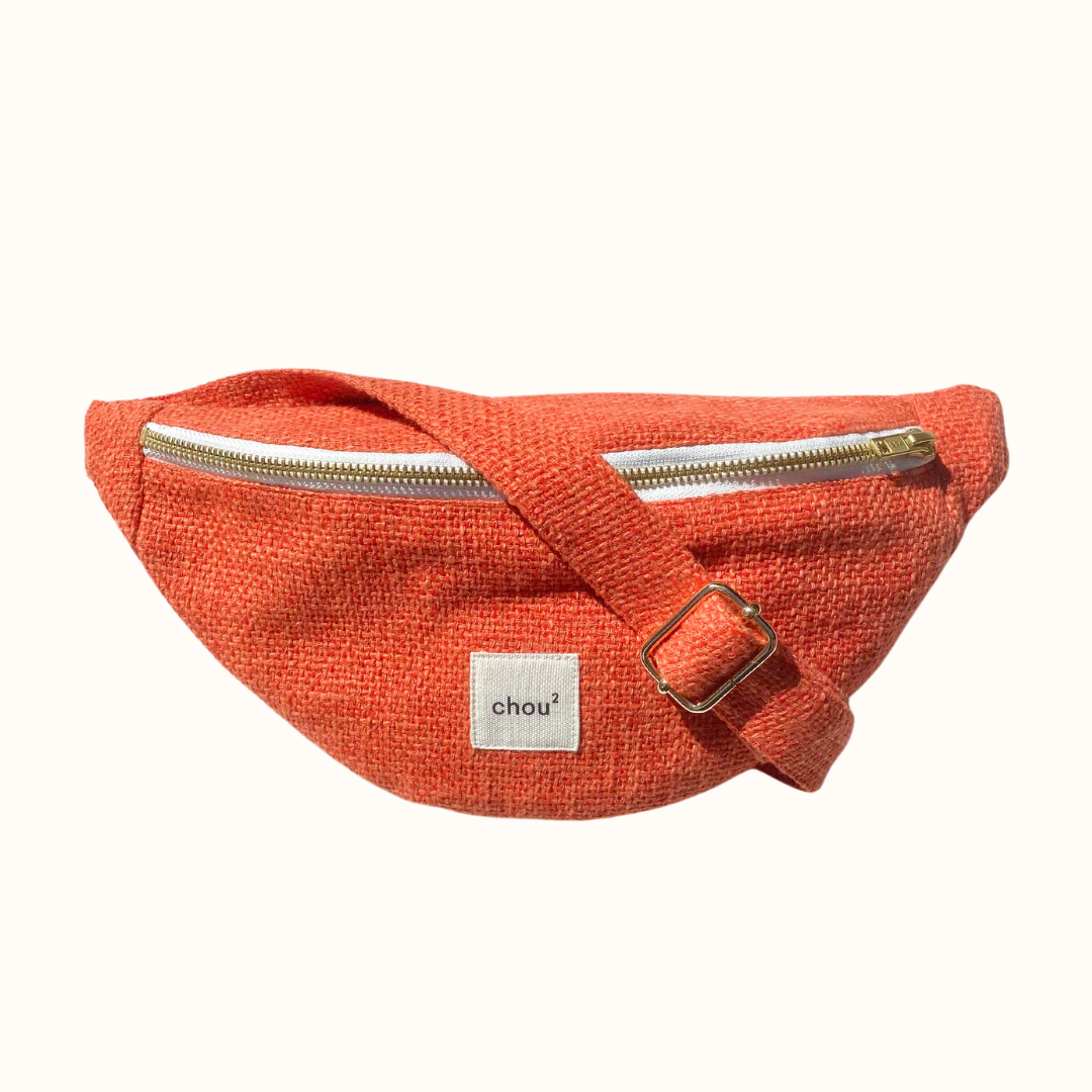 Banane made in France en matière upcyclée | orange "tweed orange"