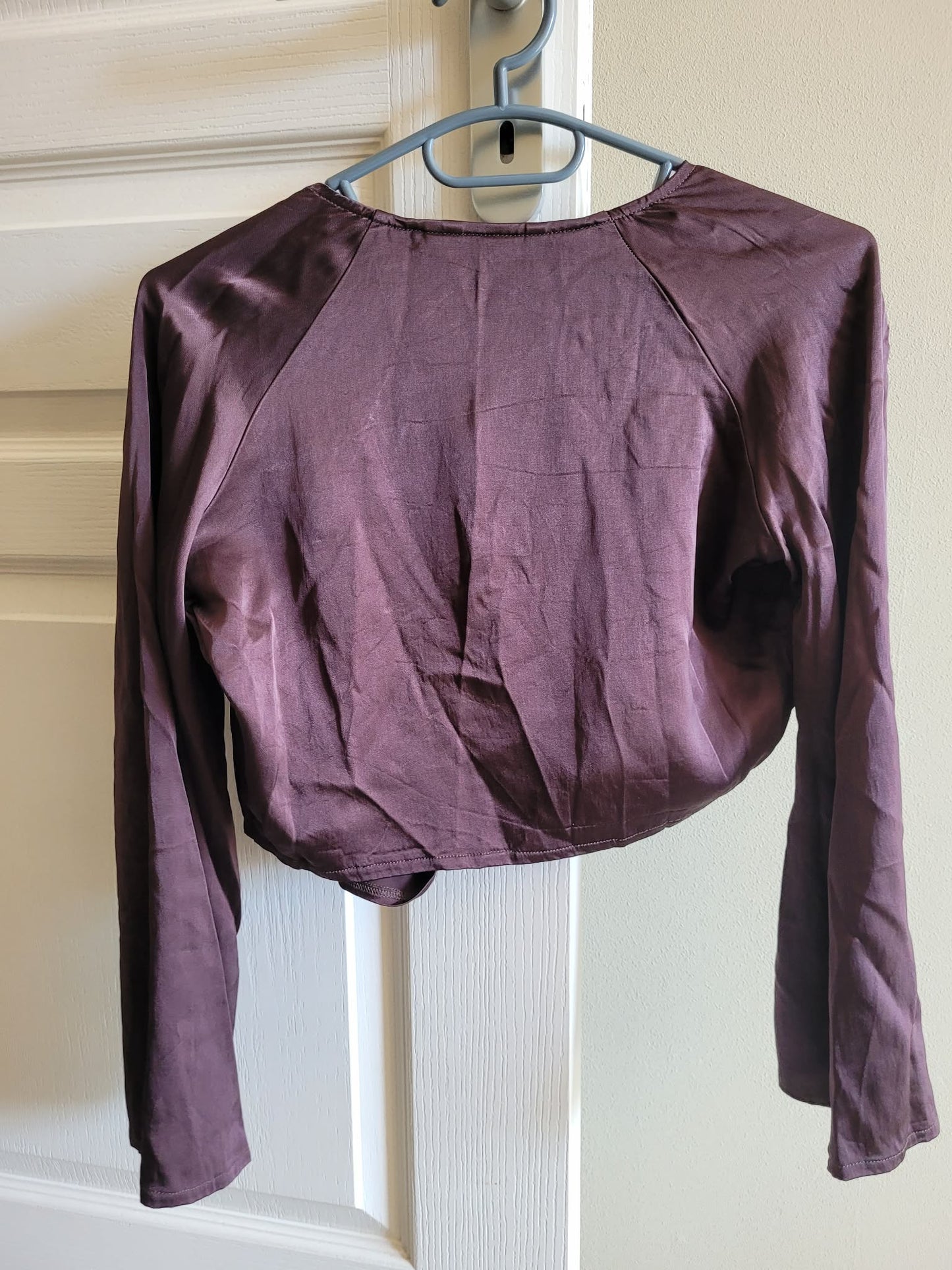 Blouse satinée en viscose enka | marron 'carrine espresso'