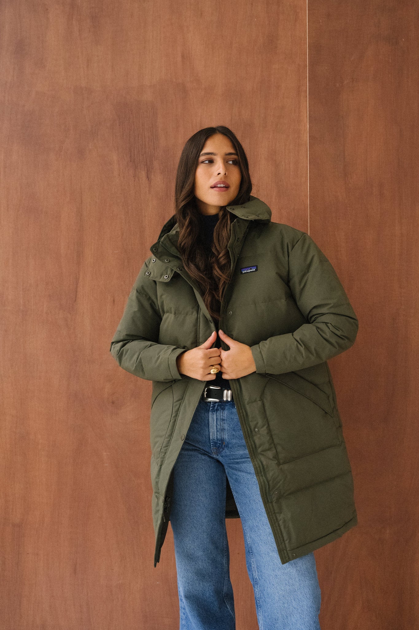 Parka en matières recyclées | kaki "downdrift parka - bsng"