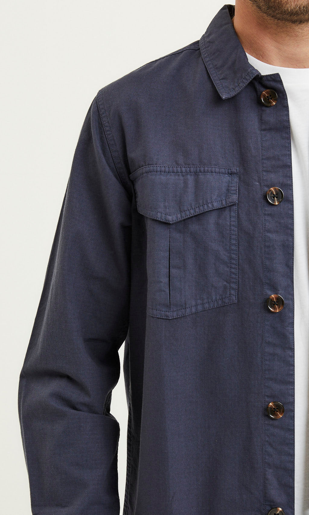Veste marine en coton bio - Pine