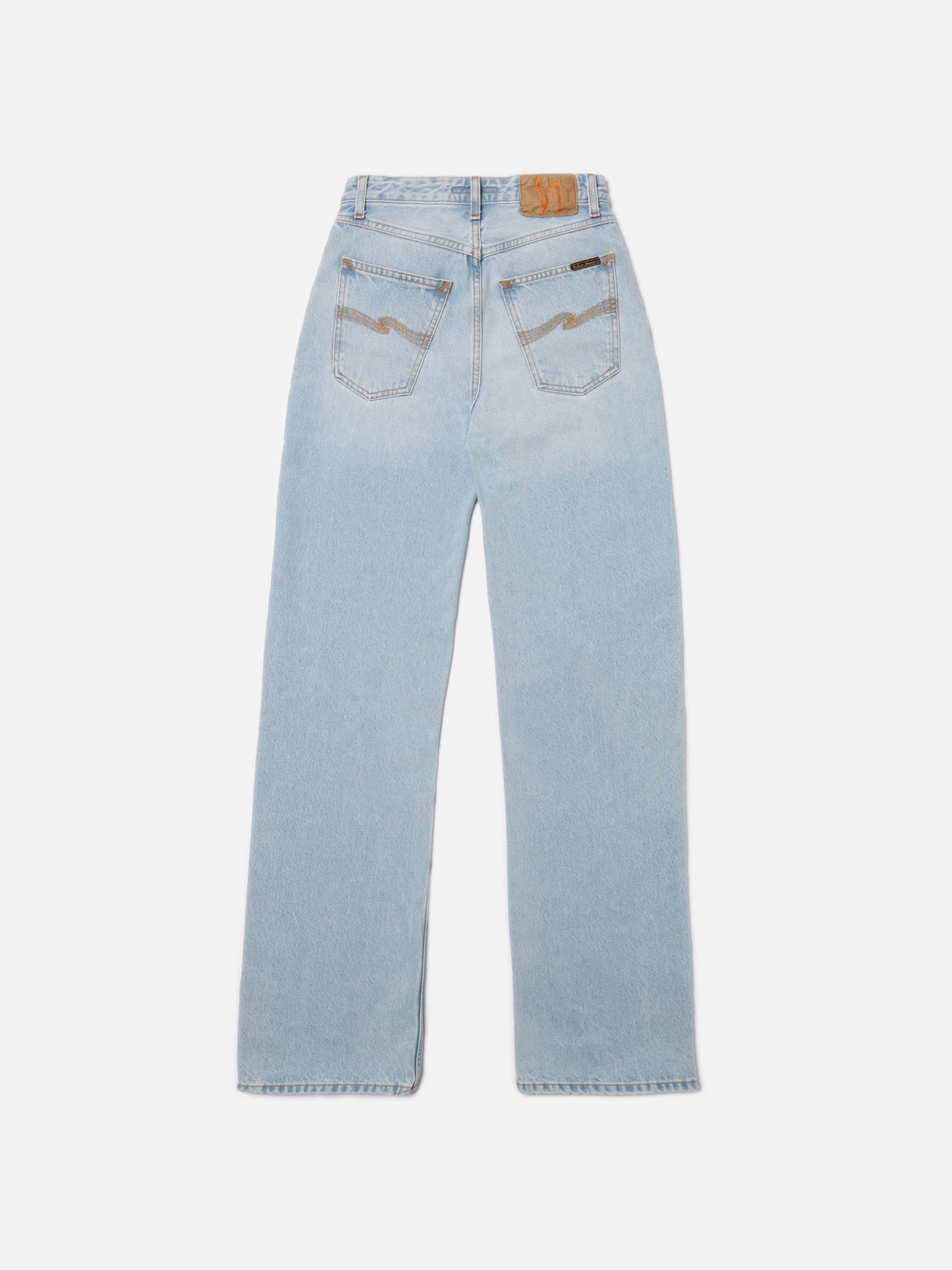 Jean ample en coton bio | bleu clair 'clean eileen sunday moon'