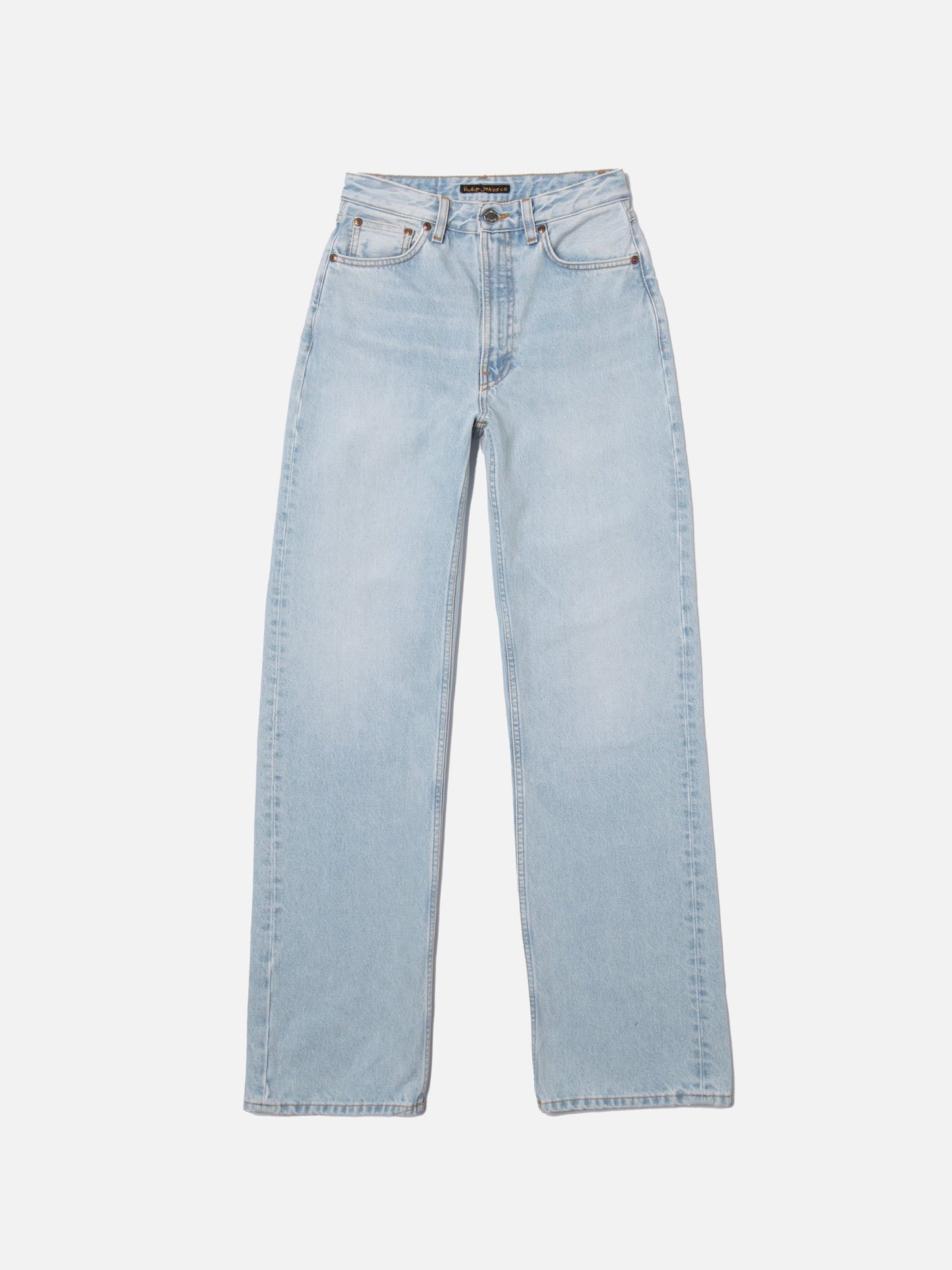 Jean ample en coton bio | bleu clair 'clean eileen sunday moon'