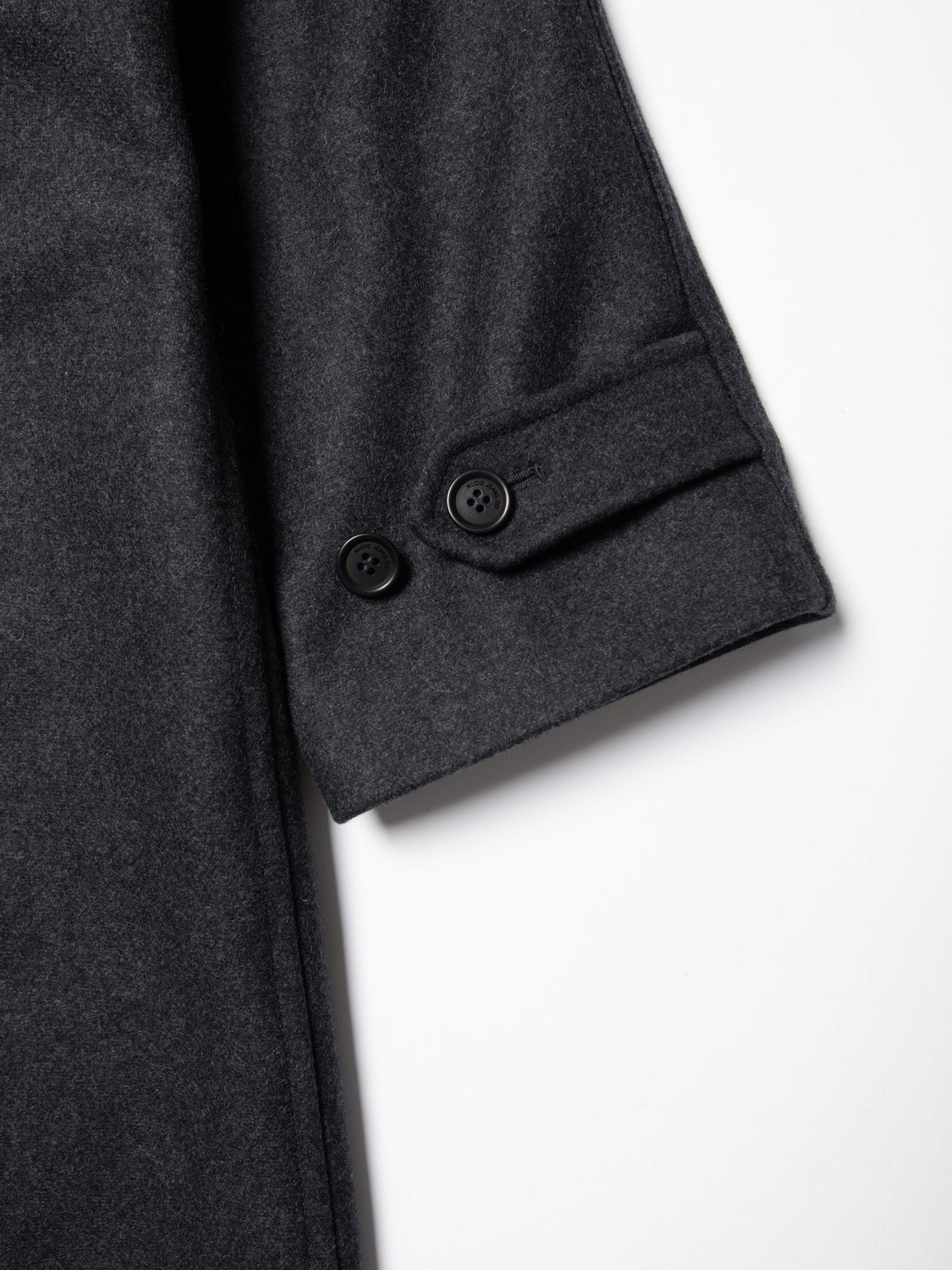 Manteau en laine recyclée | Gris "corey car coat anthracite melange"
