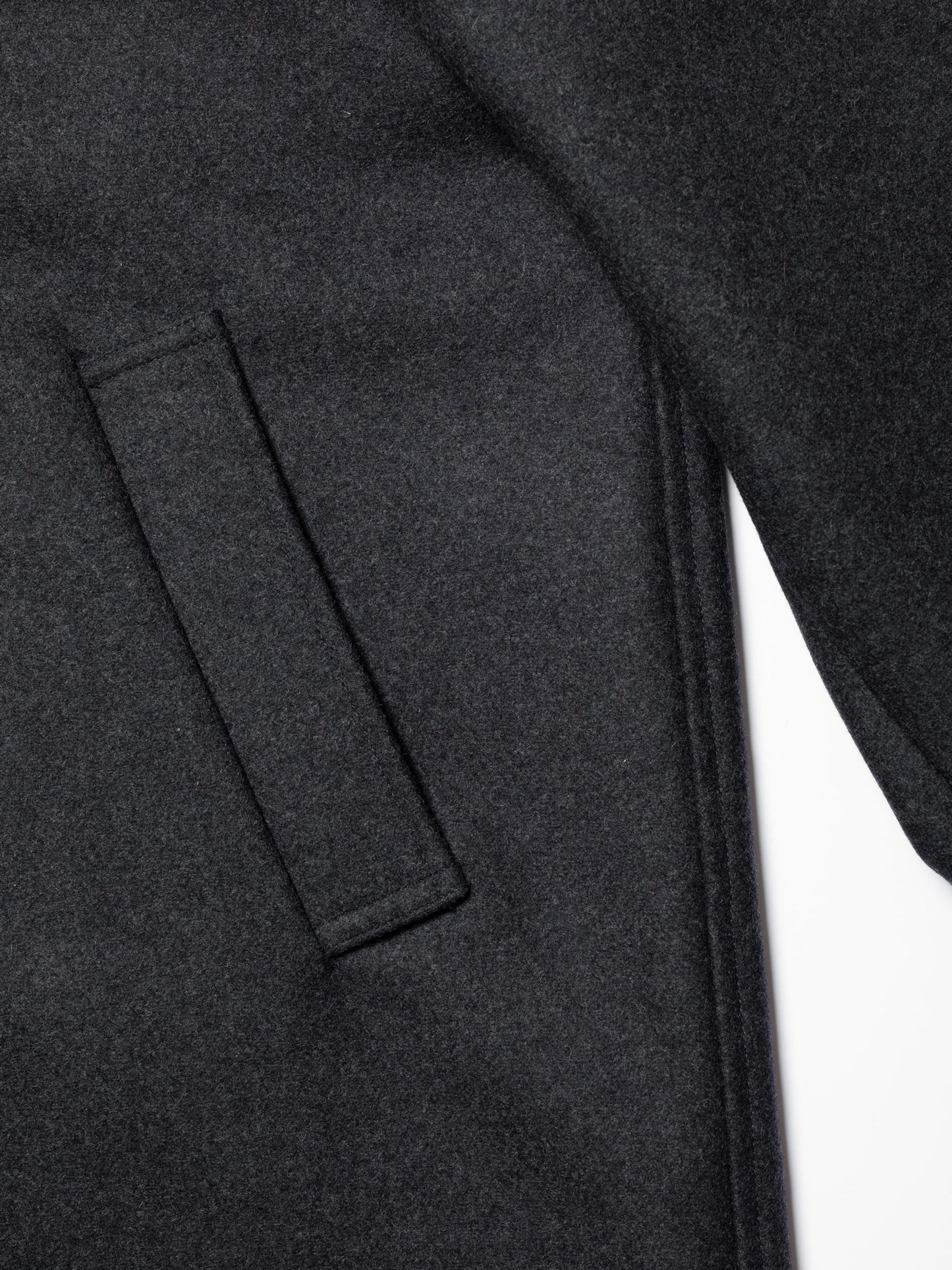 Manteau en laine recyclée | Gris "corey car coat anthracite melange"