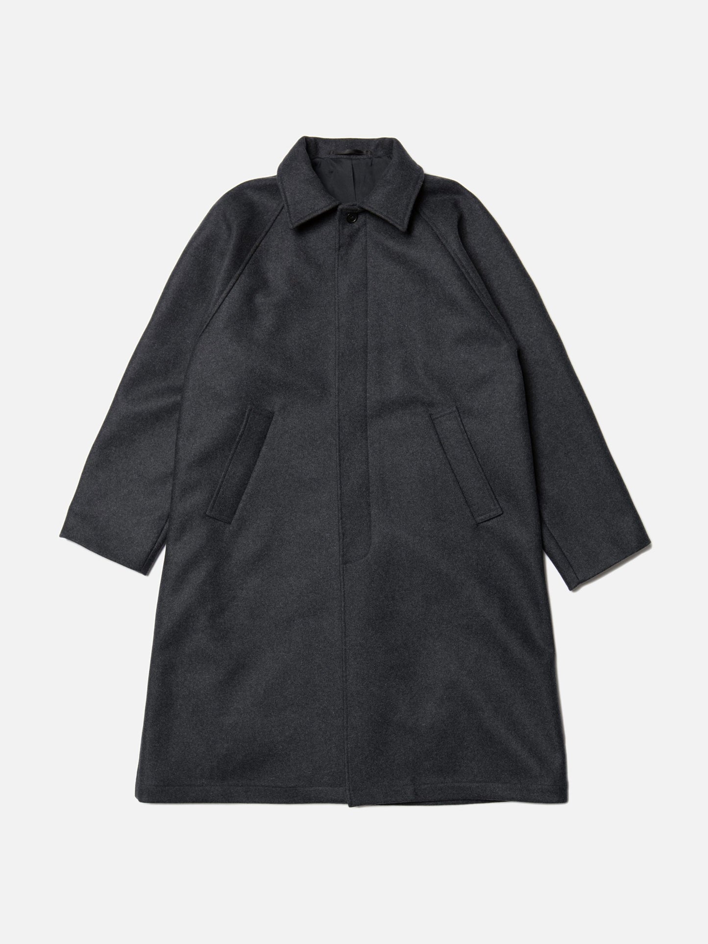 Manteau en laine recyclée | Gris "corey car coat anthracite melange"