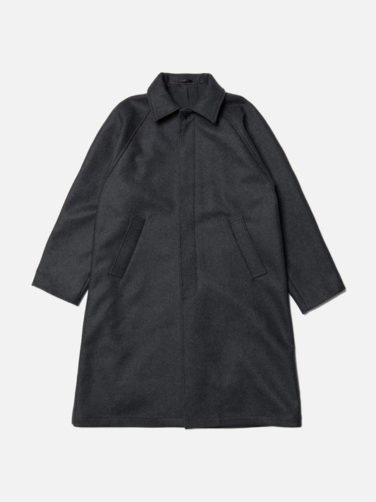 Manteau en laine recyclée | Gris "corey car coat anthracite melange"