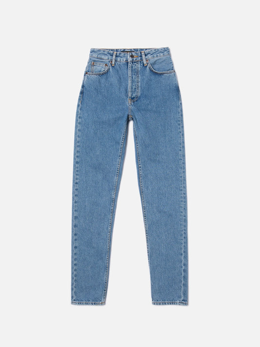 Jean mom en coton bio | bleu 'breezy britt casual blue'