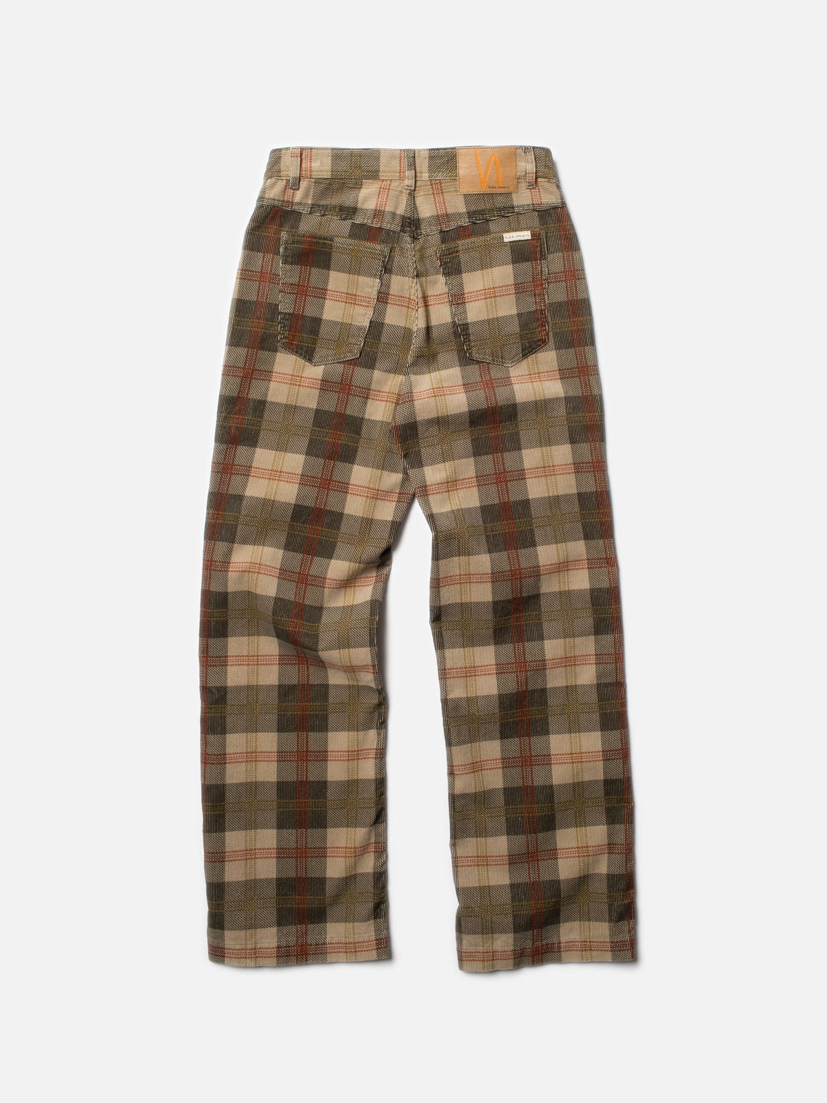 Pantalon ample velours en coton bio | carreaux tartan "clean eileen corduroy"