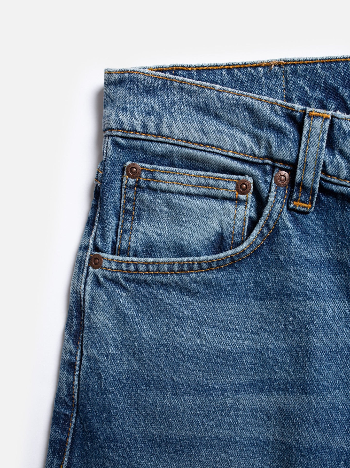 Jean slim en coton bio | Bleu délavé "lean dean dark waters"