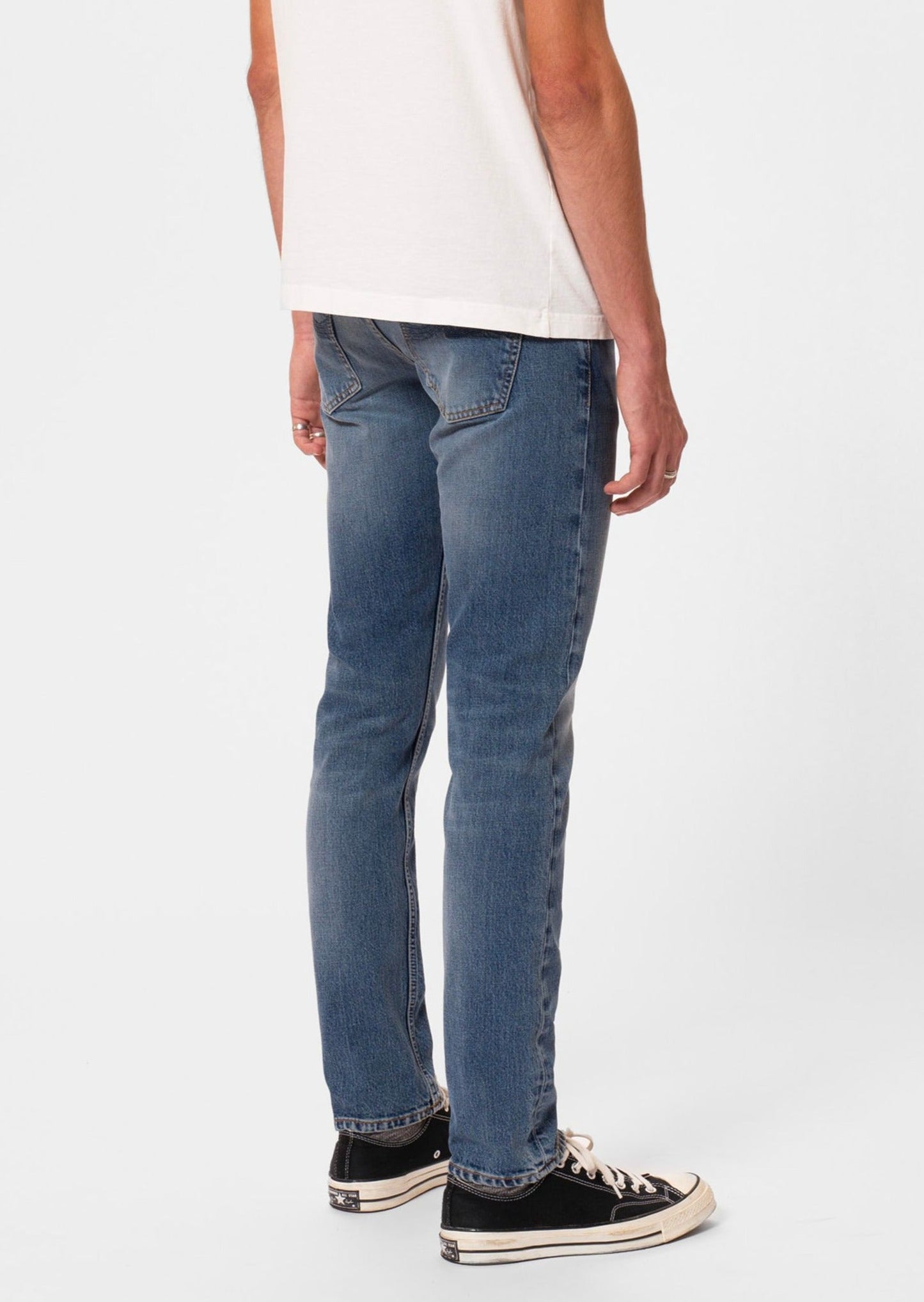 Jean slim en coton bio | Bleu délavé "lean dean dark waters"