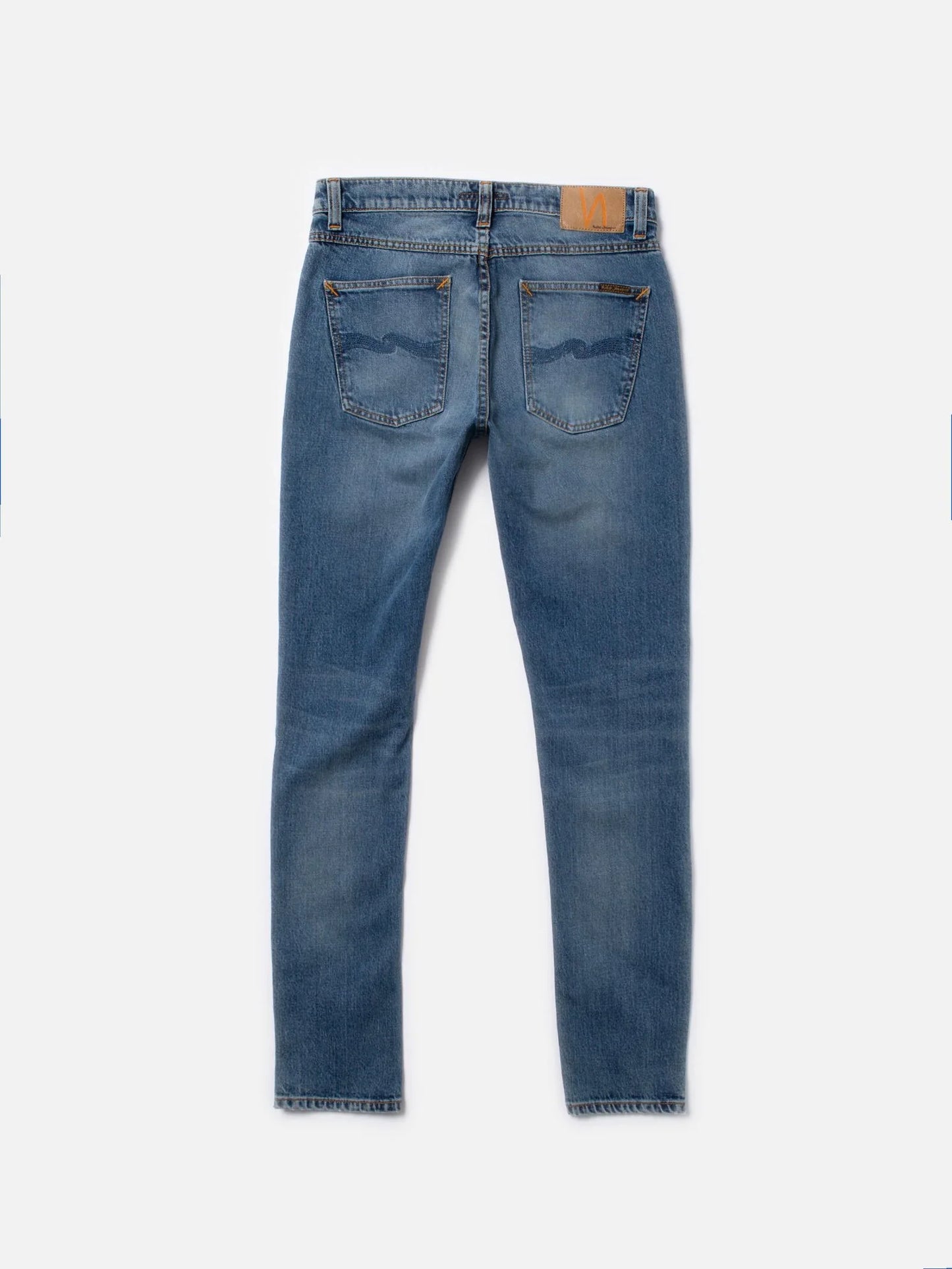 Jean slim en coton bio | Bleu délavé "lean dean dark waters"