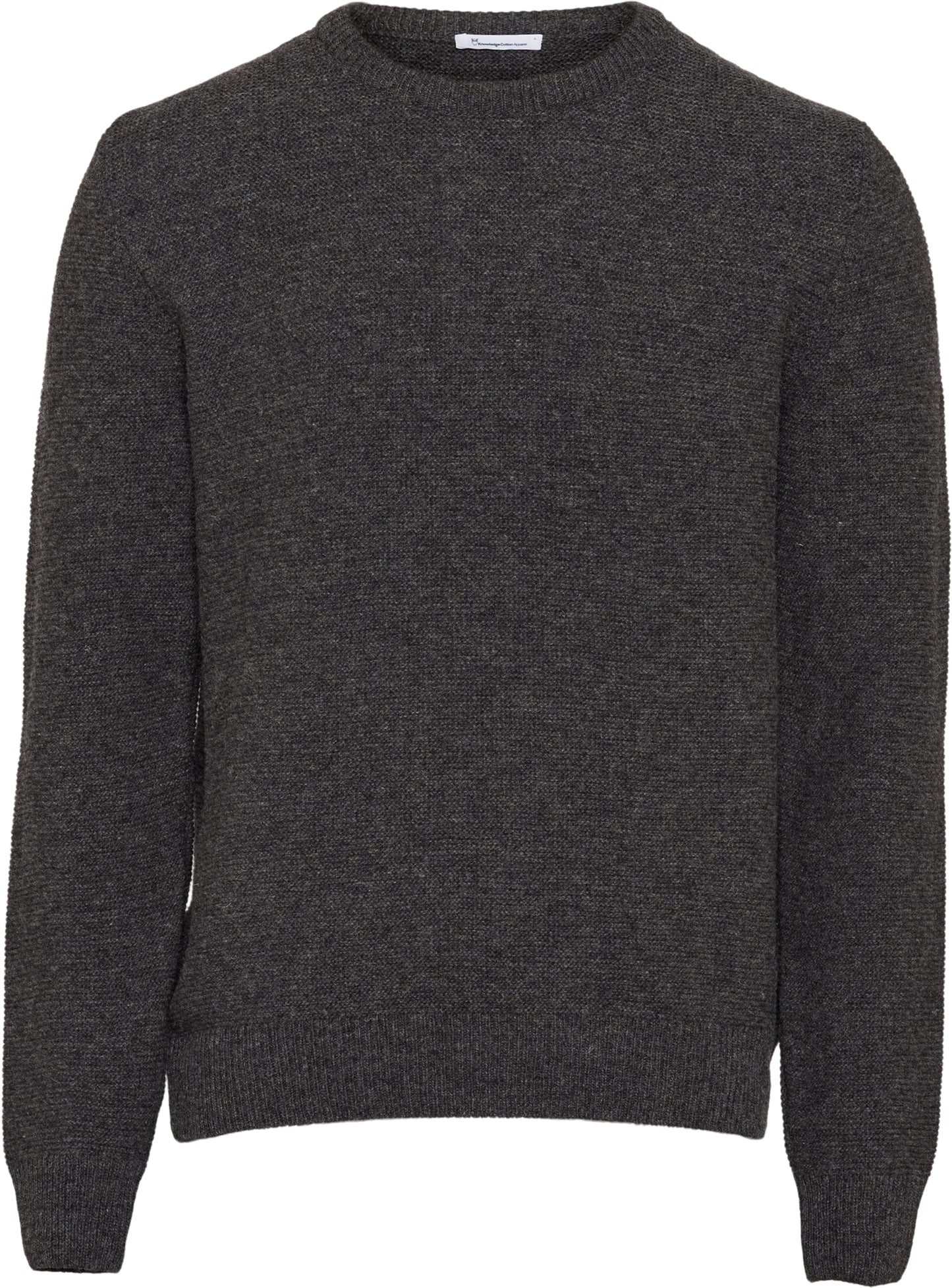 Pull gris chiné en laine bio - Field