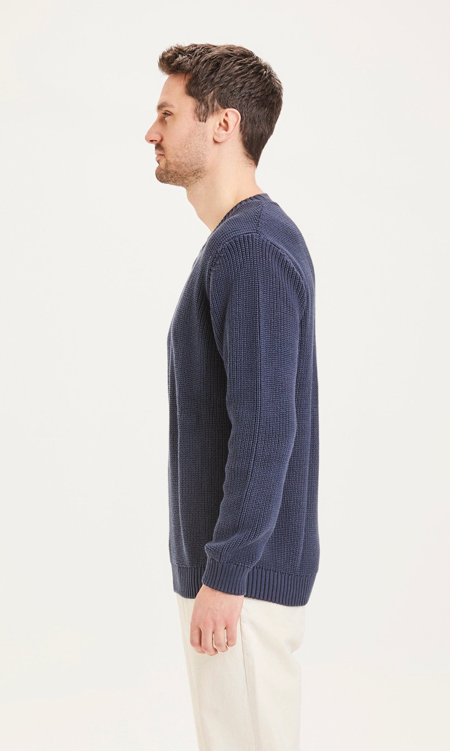 Pull bleu nuit en coton bio - VALLEY Total Eclipse