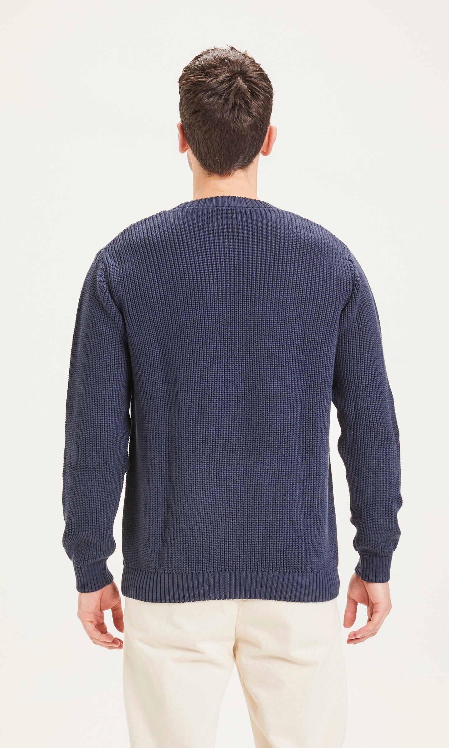 Pull bleu nuit en coton bio - VALLEY Total Eclipse