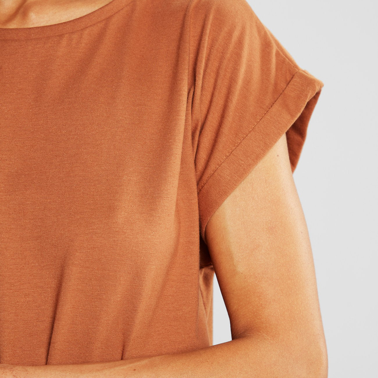 T-shirt en coton bio | Camel "visby base rawhide brown rawhide"