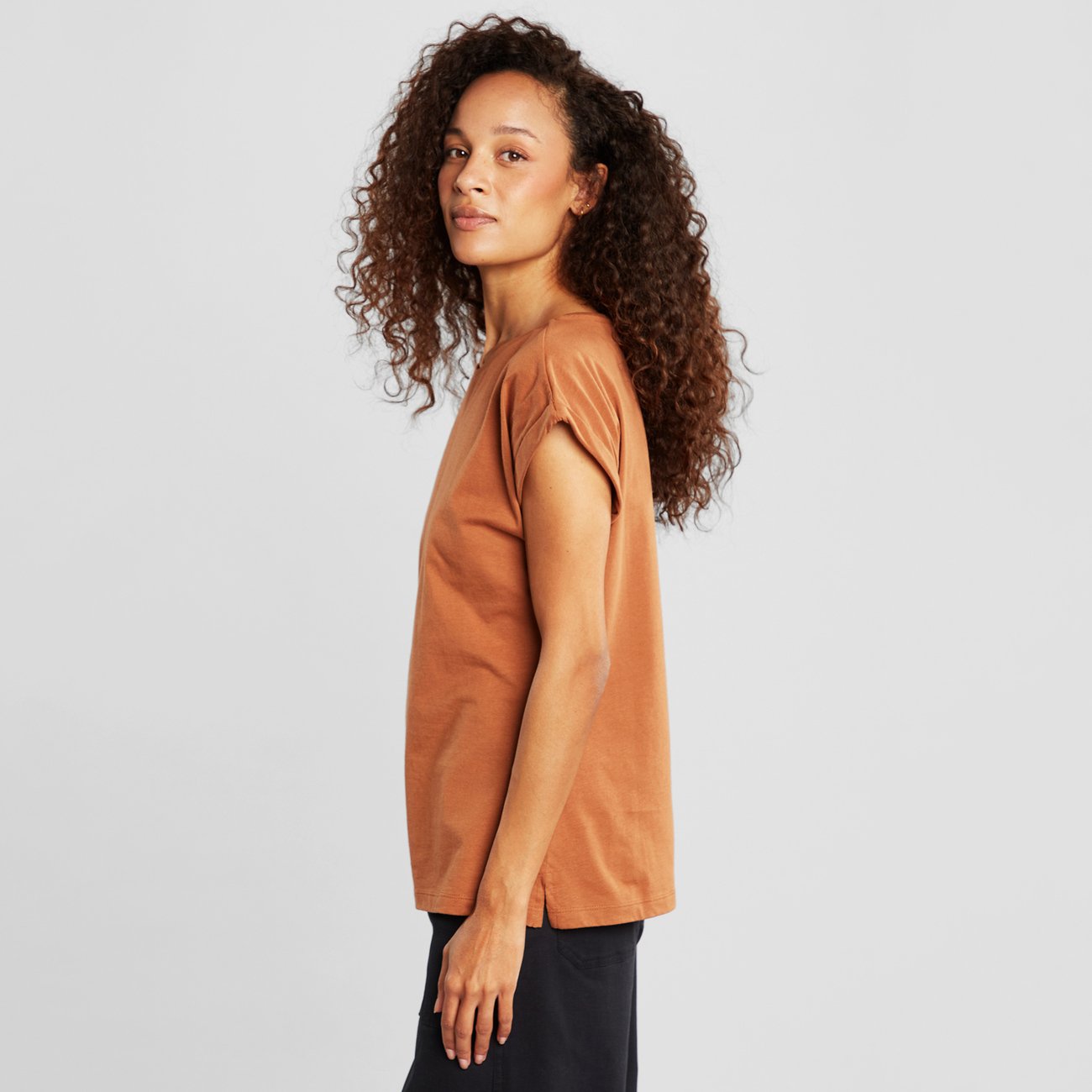 T-shirt en coton bio | Camel "visby base rawhide brown rawhide"