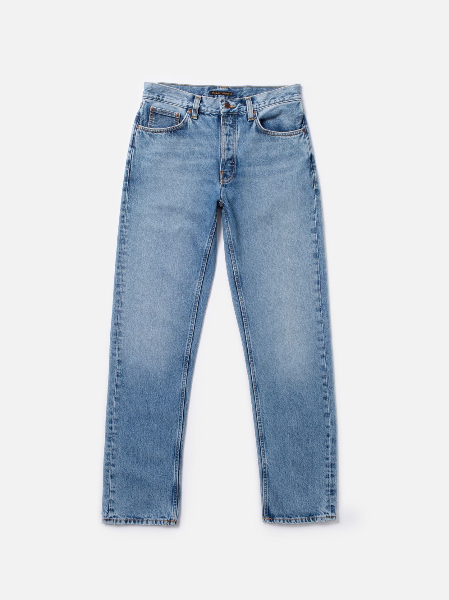 Jean droit large en coton bio | Bleu délavé "rad rufus indigo blues"