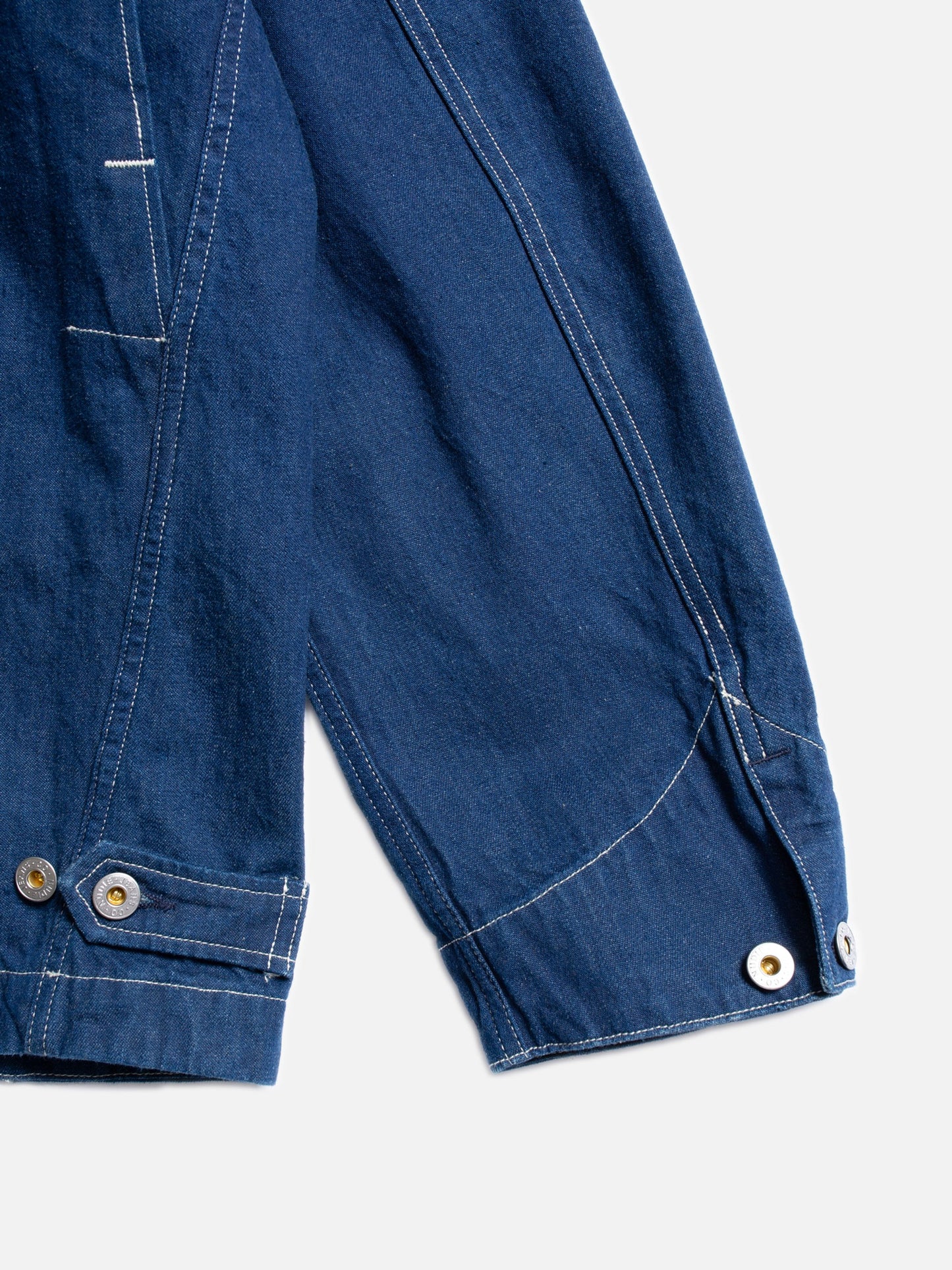 Veste denim en coton bio et recyclé | bleu "jimmy ud zip jacket blue"