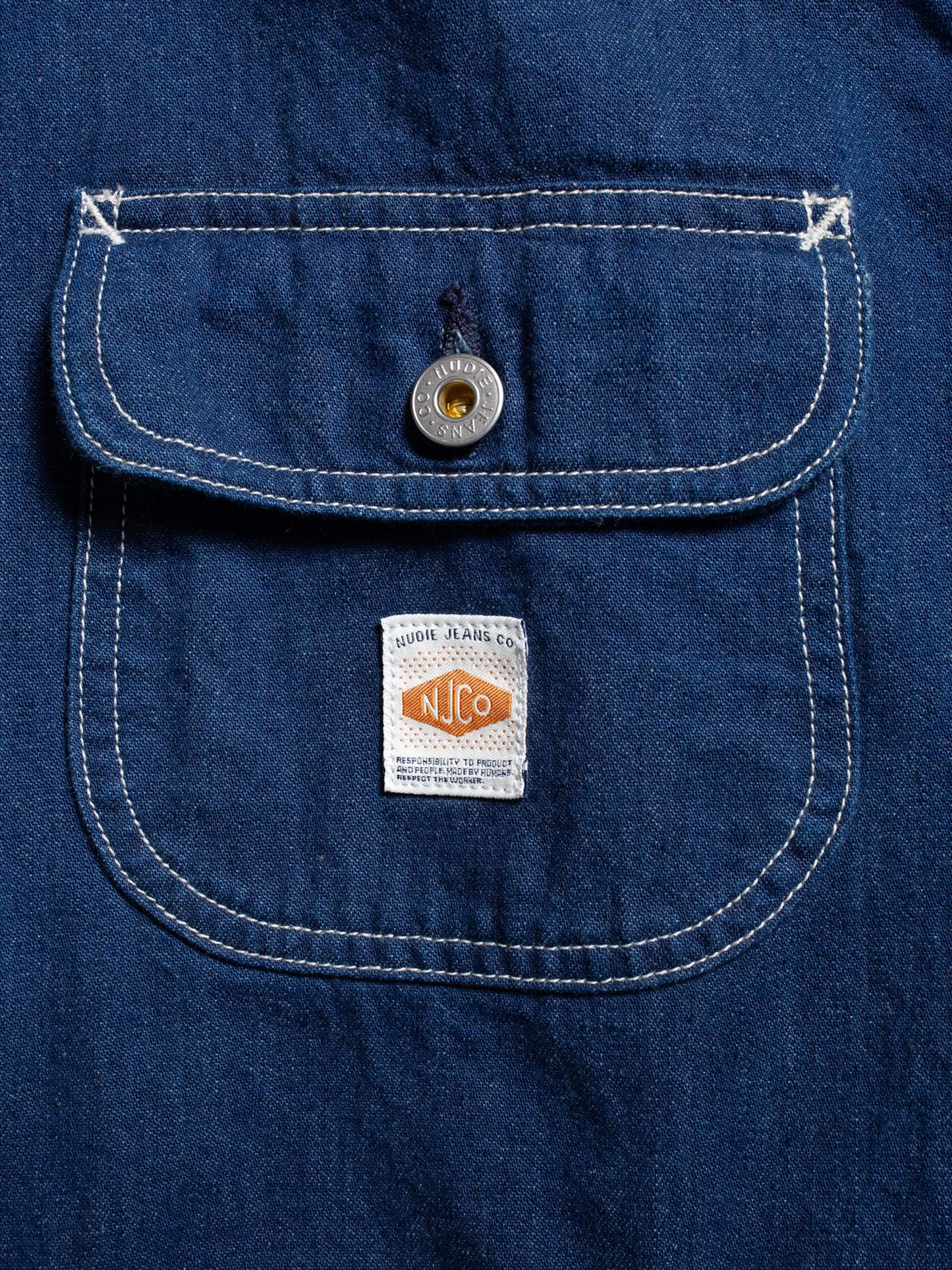Veste denim en coton bio et recyclé | bleu "jimmy ud zip jacket blue"