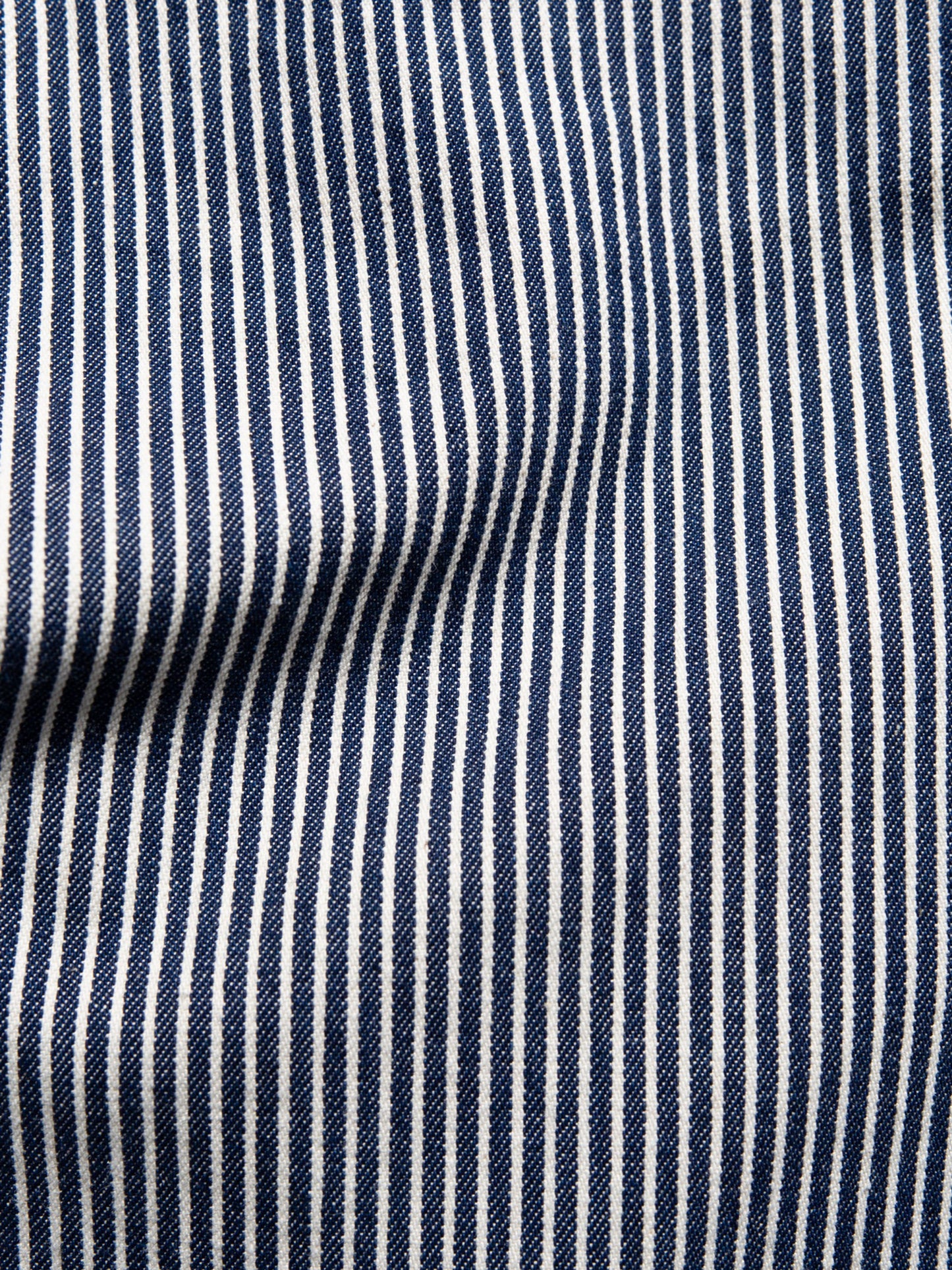 Pantalon ample en coton bio | Denim rayé bleu et blanc "tuff tony hickory pants"