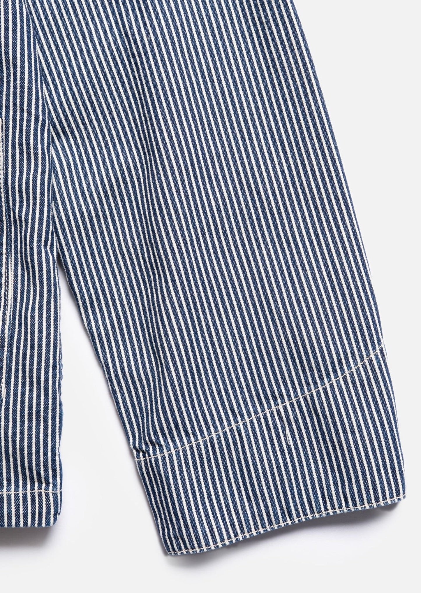 Veste denim en coton bio | rayé bleu et blanc "howie hickory chore jacket"