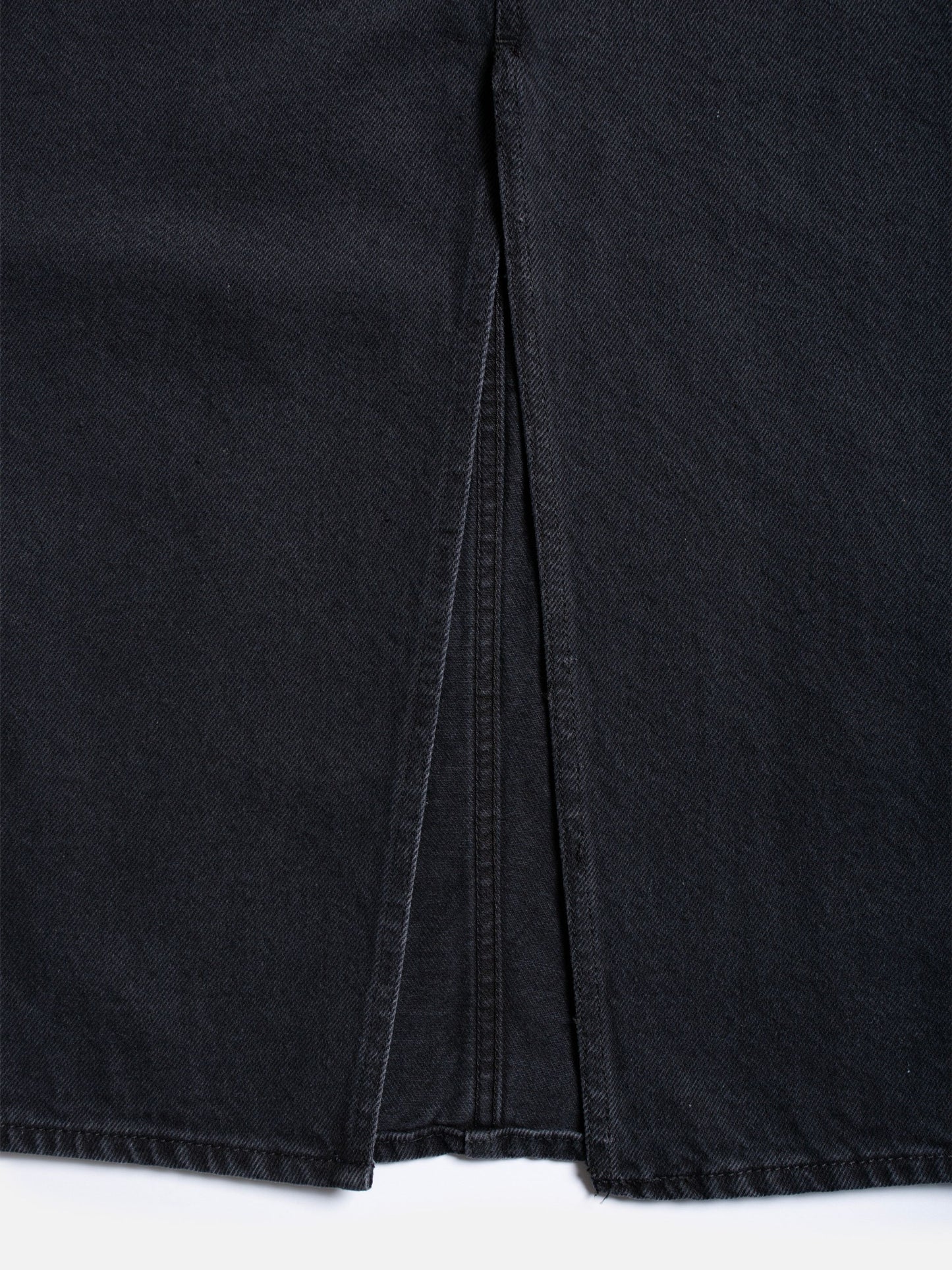 Jupe longue en denim de coton bio | noir "anna denim skirt black"