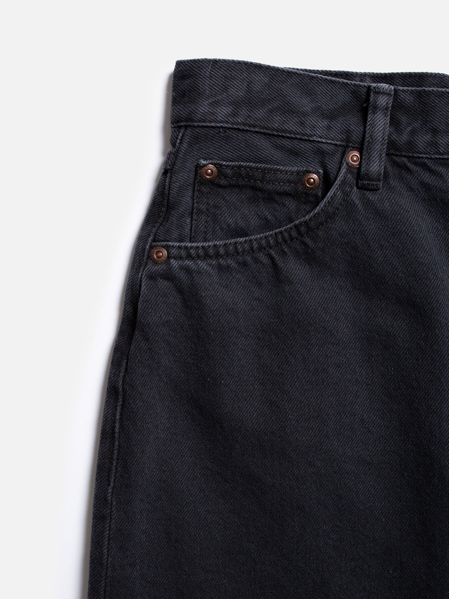 Jupe longue en denim de coton bio | noir "anna denim skirt black"