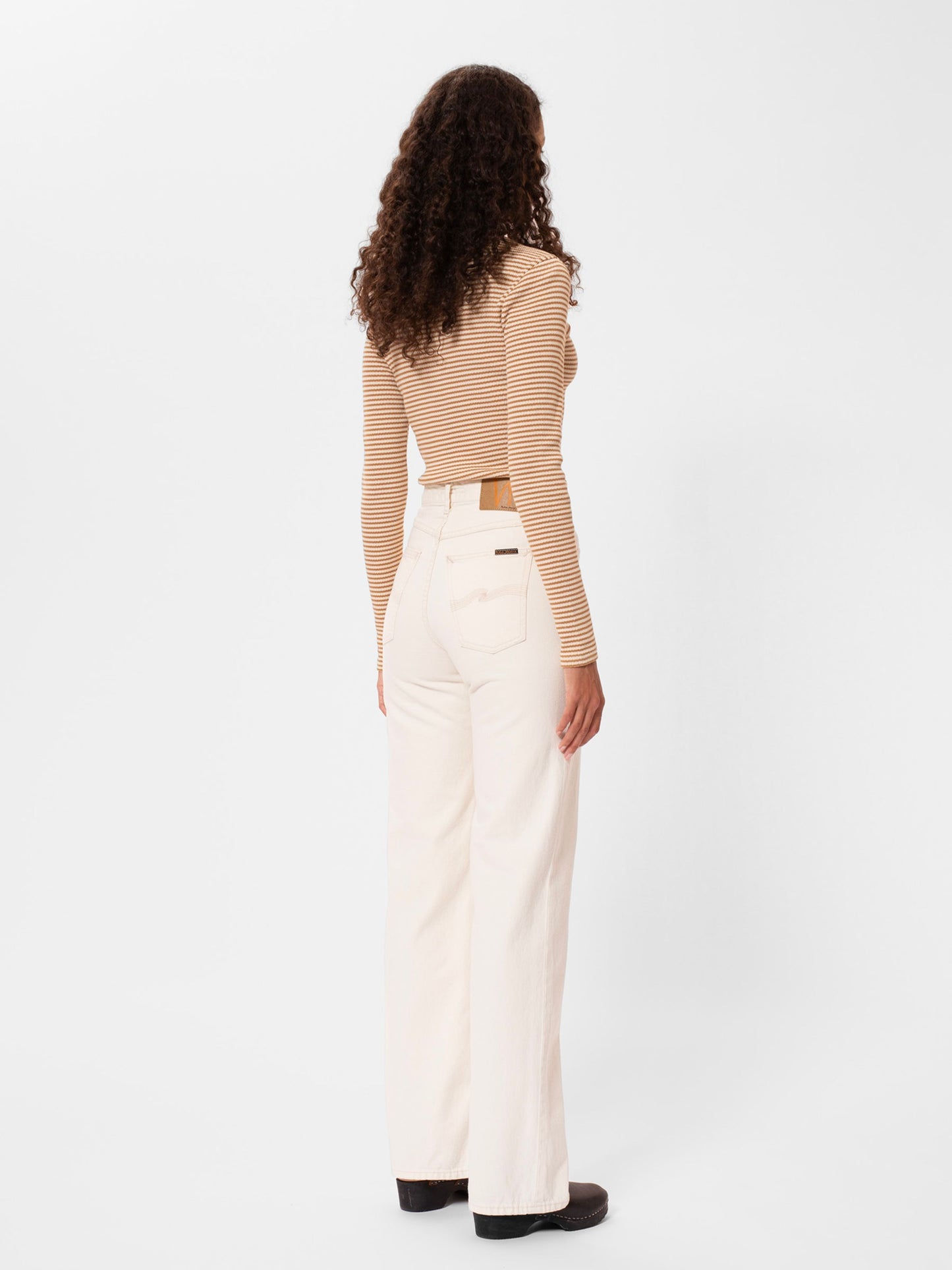 Jean ample en coton bio | écru non teinté 'clean eileen limestone'