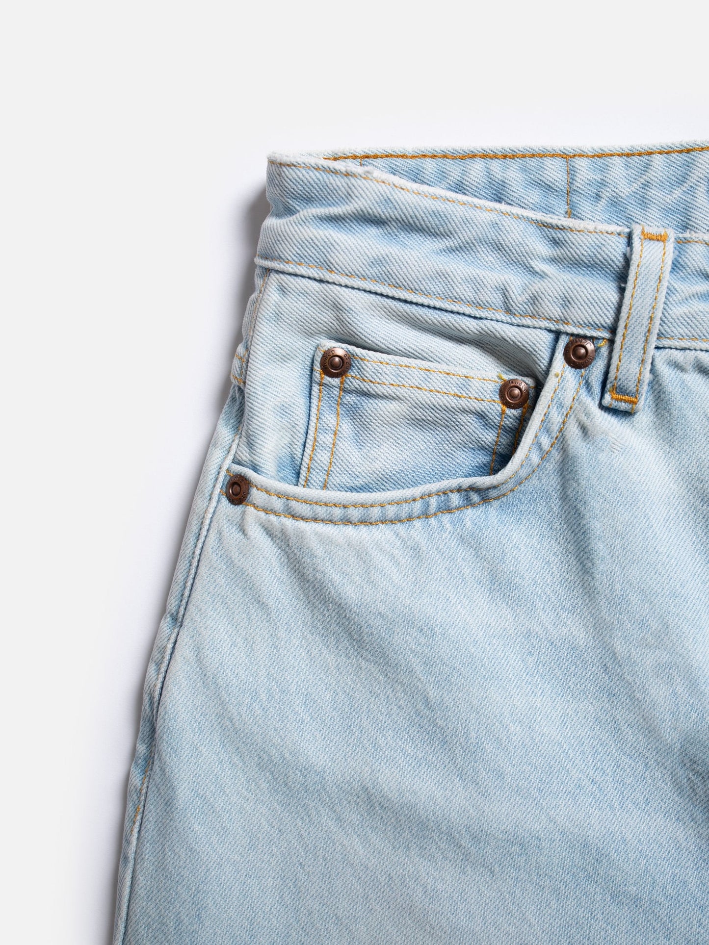 Jean mom en coton bio | bleu délavé "breezy britt sunday moon"