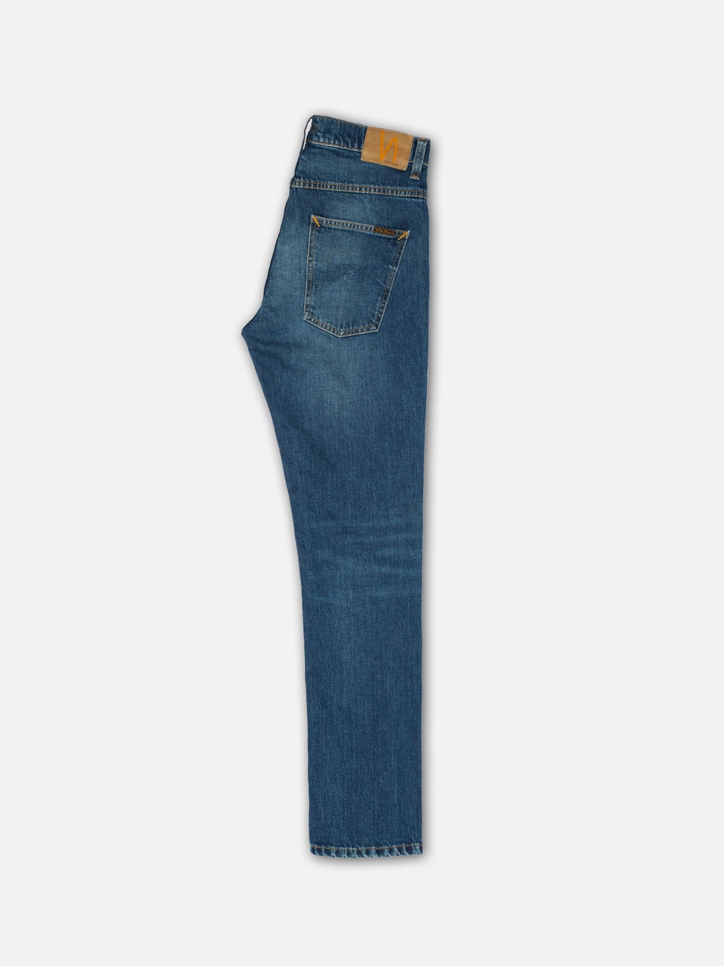 Jean slim en coton bio | bleu "grim tim workers blue - workers blue"