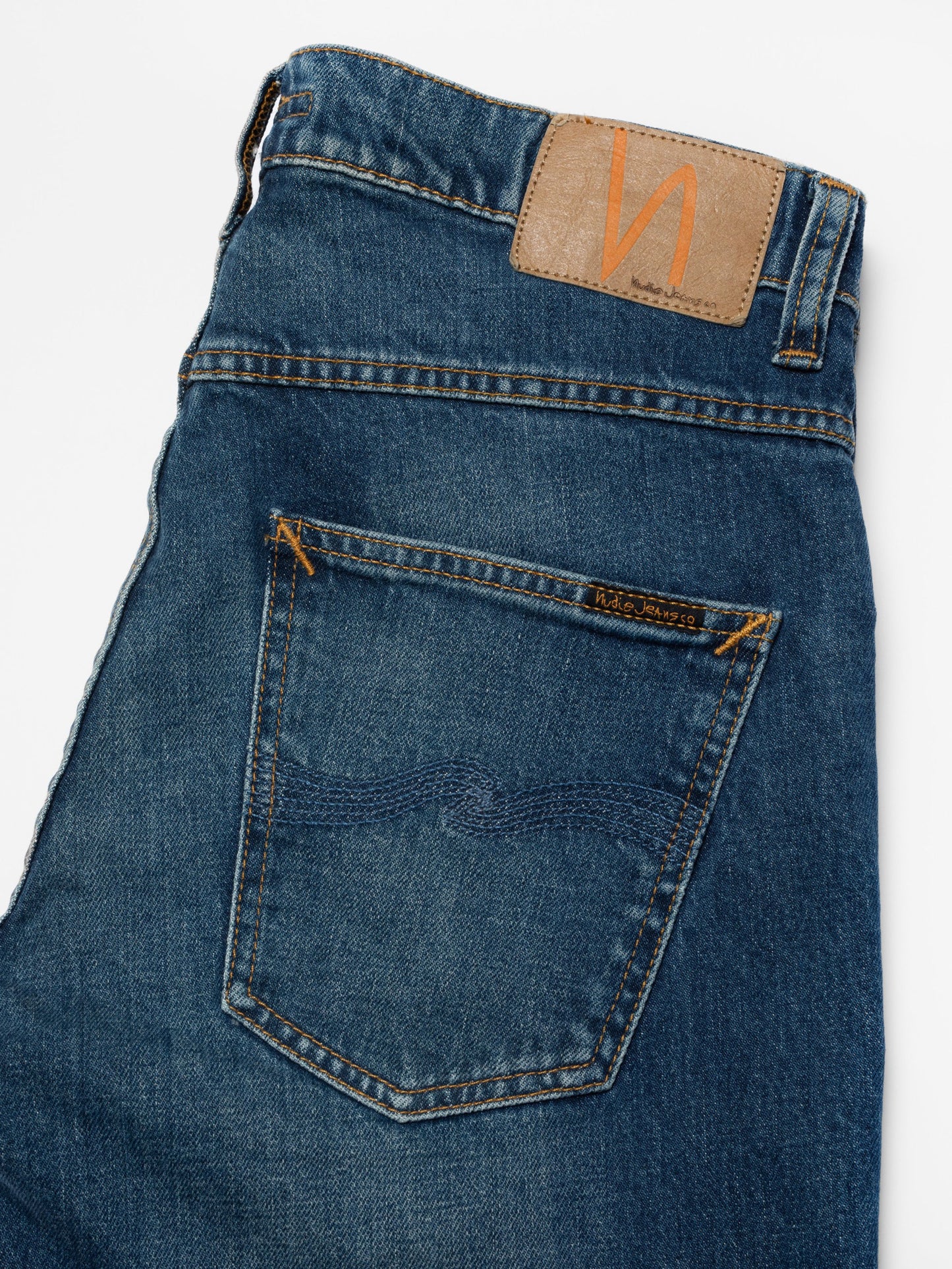 Jean slim en coton bio | bleu "grim tim workers blue - workers blue"