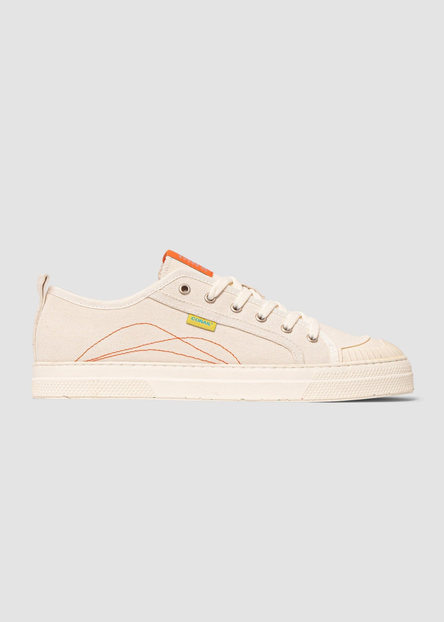 Baskets basses en polyester recyclé | beige et orange "celsius 70 arena beige"