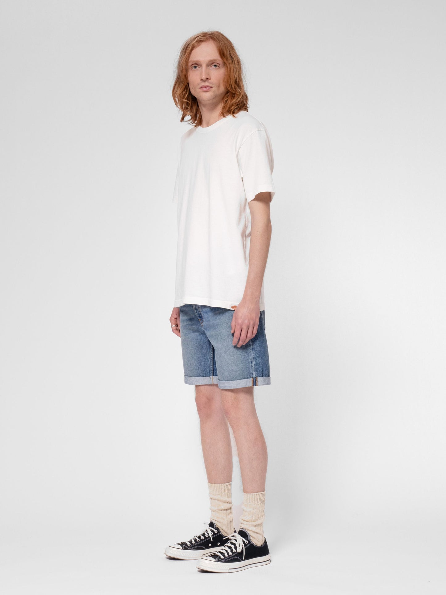 Shorts en denim de coton bio | bleu délavé "josh denim shorts blue haze"