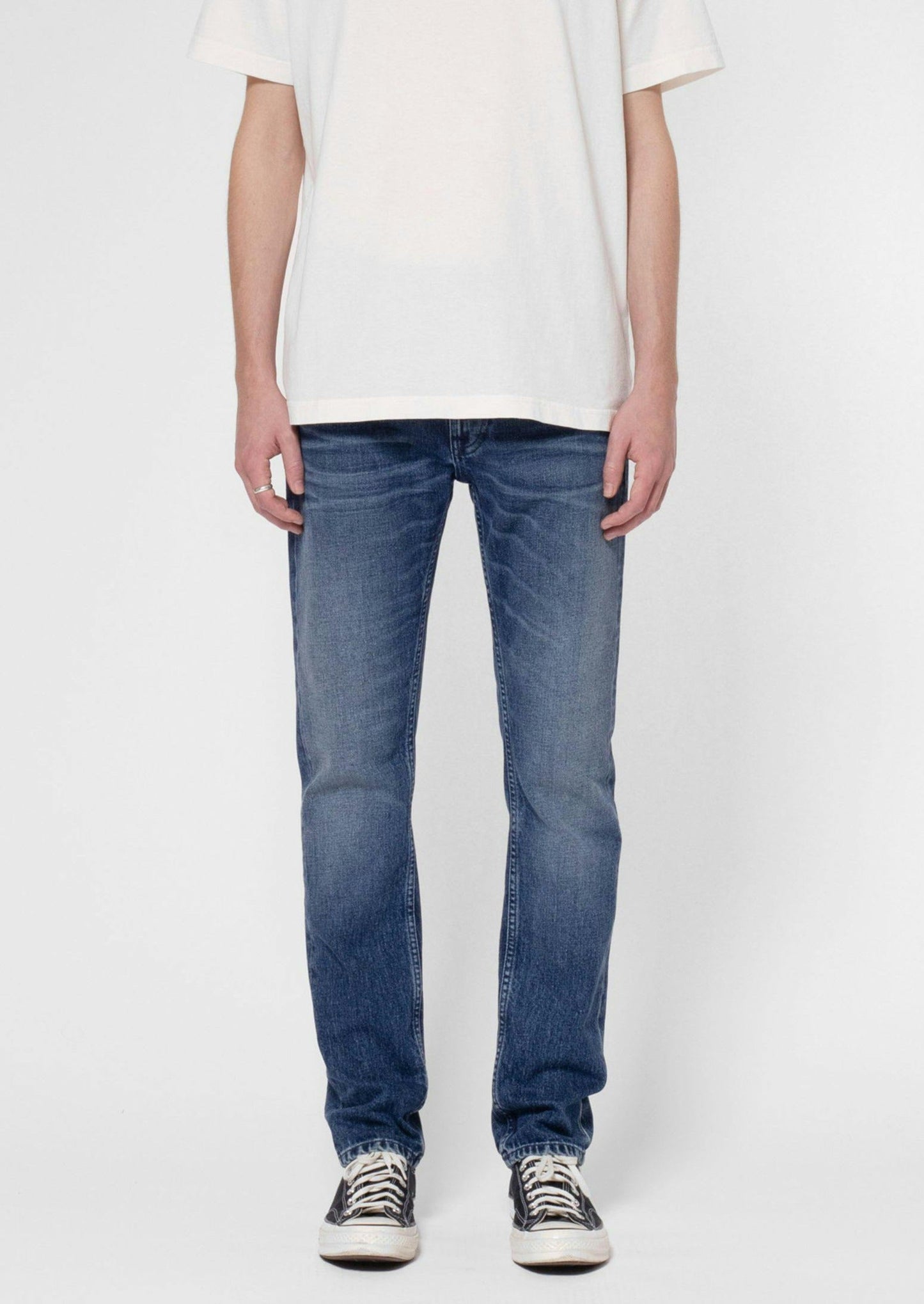 Jean slim en coton bio | bleu "lean dean indigo ink"