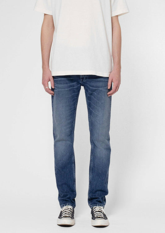 Jean slim en coton bio | bleu "lean dean indigo ink"