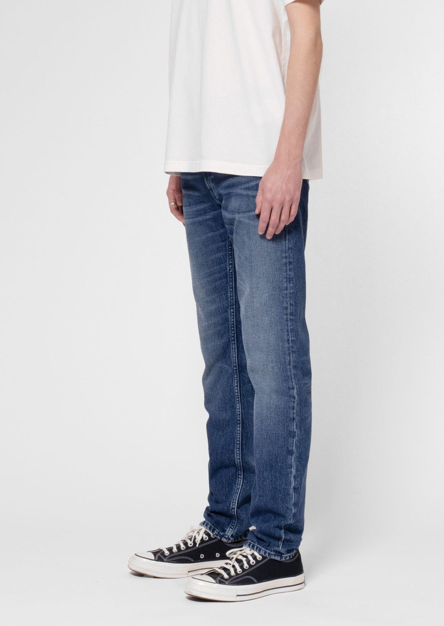 Jean slim en coton bio | bleu "lean dean indigo ink"