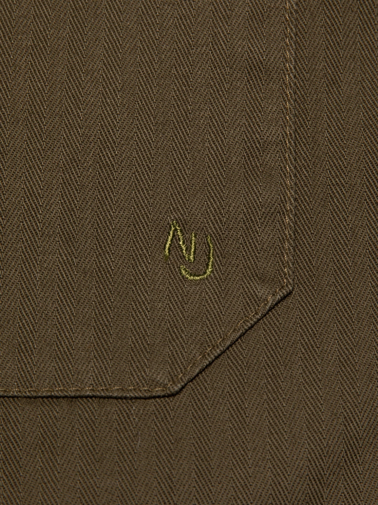 Veste à chevrons en coton bio | kaki "buddy herringbone chore jacket olive"