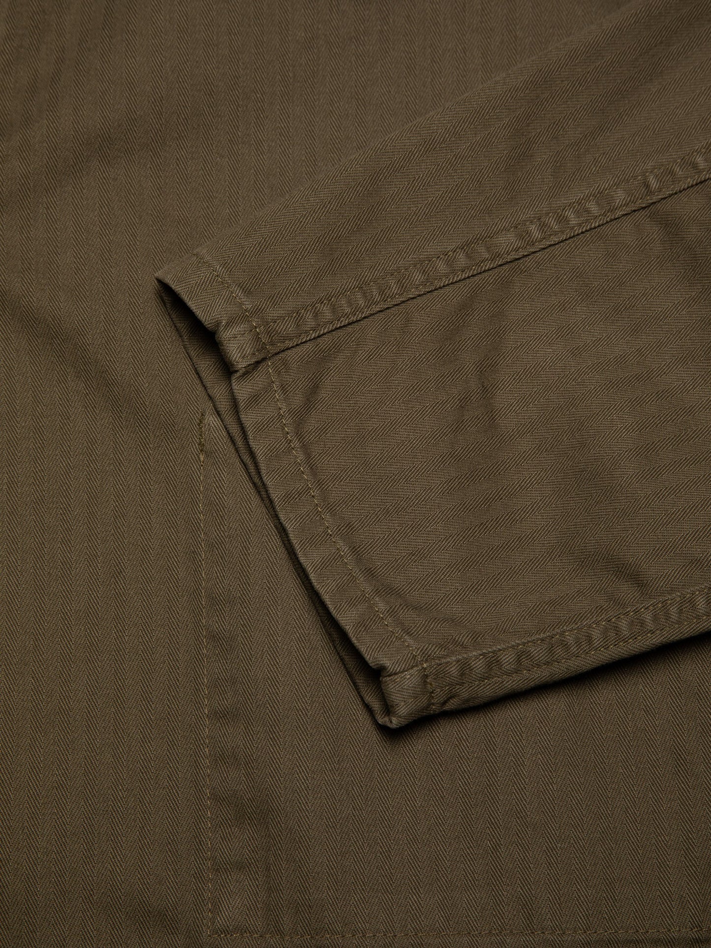 Veste à chevrons en coton bio | kaki "buddy herringbone chore jacket olive"