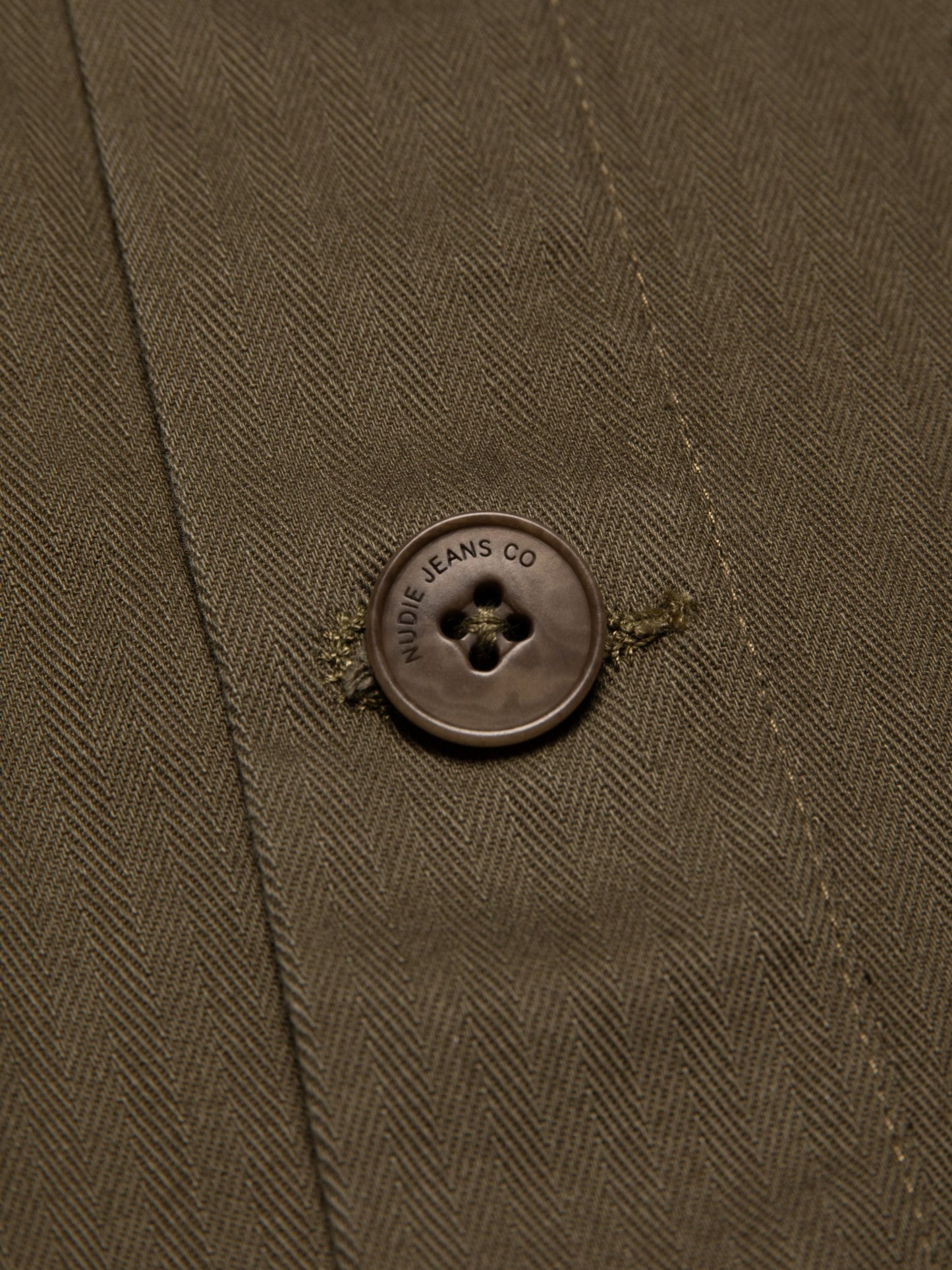 Veste à chevrons en coton bio | kaki "buddy herringbone chore jacket olive"