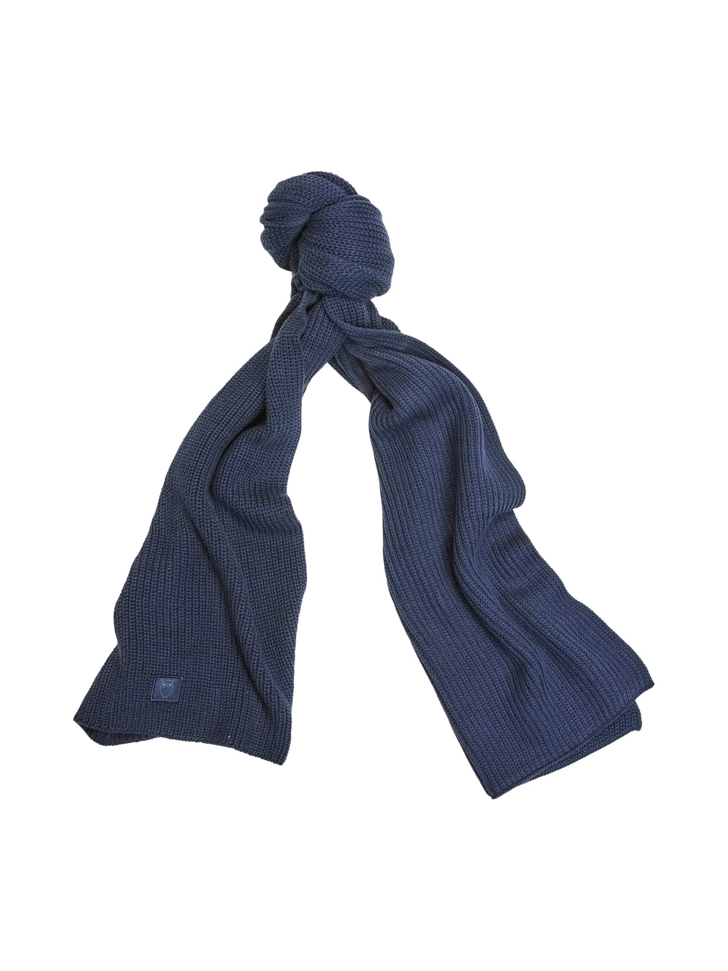 Echarpe marine en coton bio - JUNIPER ribbing scarf total eclipse