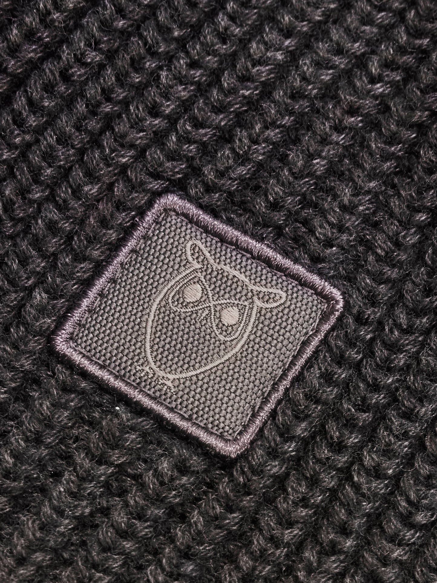 Echarpe grise en coton bio - JUNIPER ribbing scarf dark grey melange