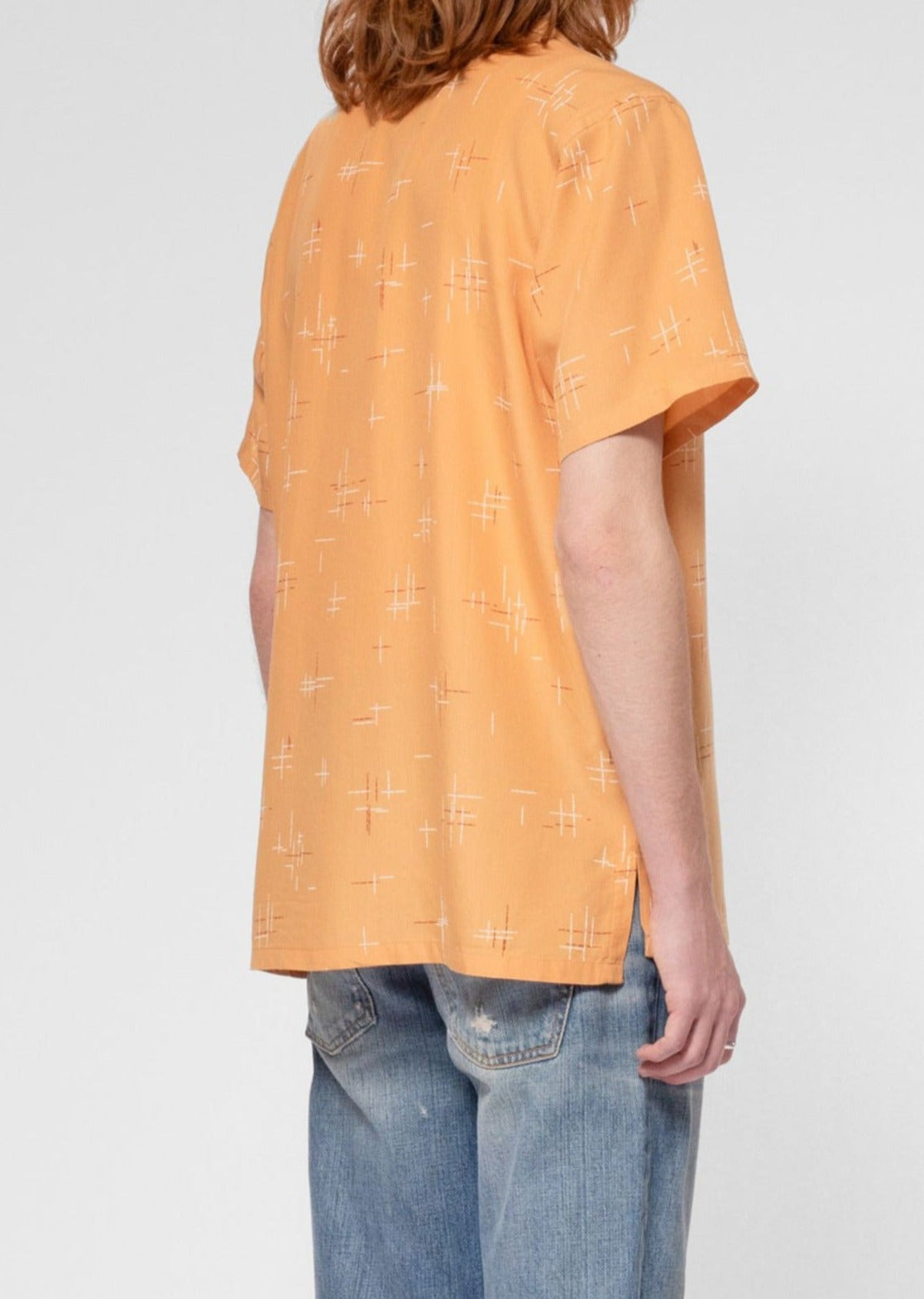 Chemisette en tencel | ocre "arvid 50s hawaii shirt ochre"