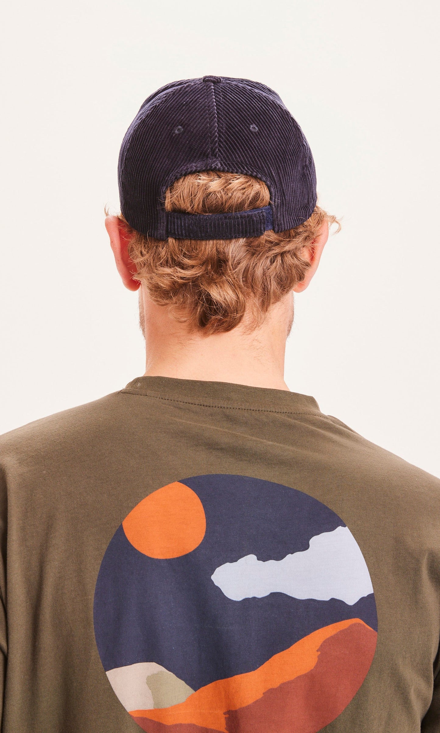Casquette bleue en velours de coton bio - Dark Denim